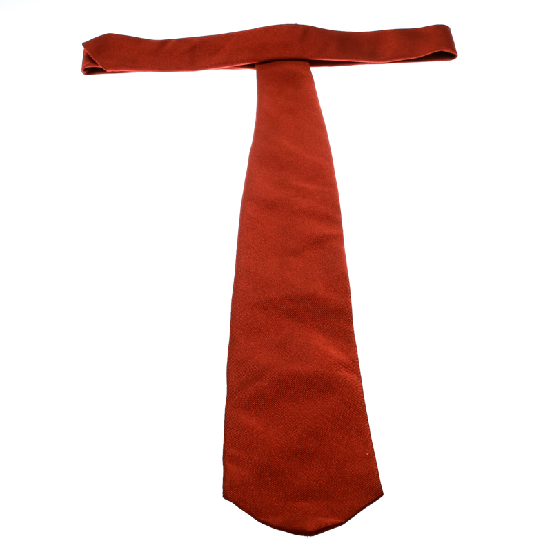 Ermenegildo Zegna Brown Silk Traditional Tie