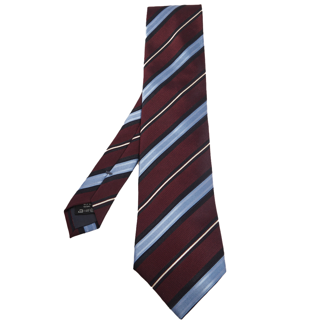 Ermenegildo Zegna Bicolor Striped Silk Tie