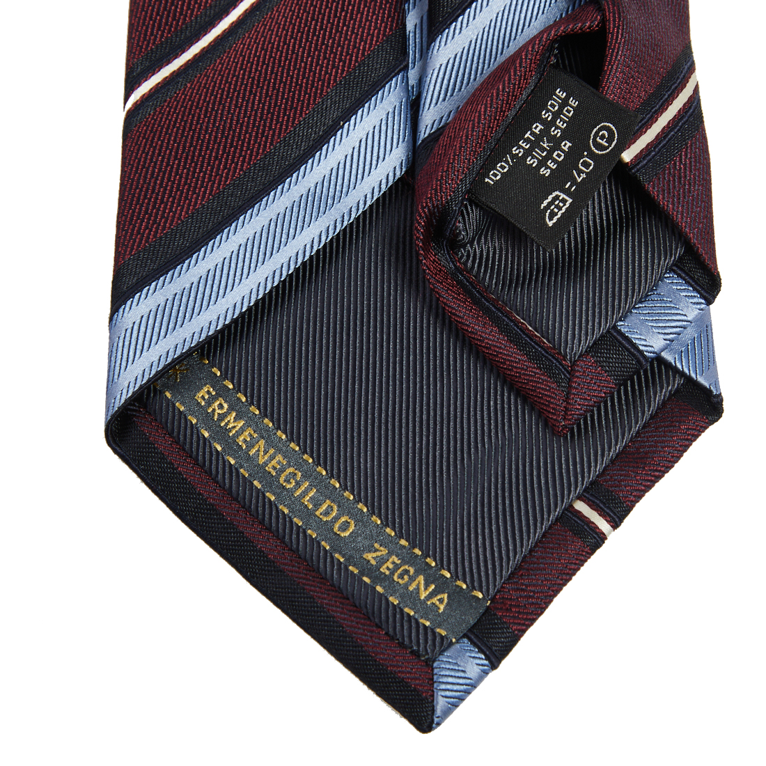 Ermenegildo Zegna Bicolor Striped Silk Tie