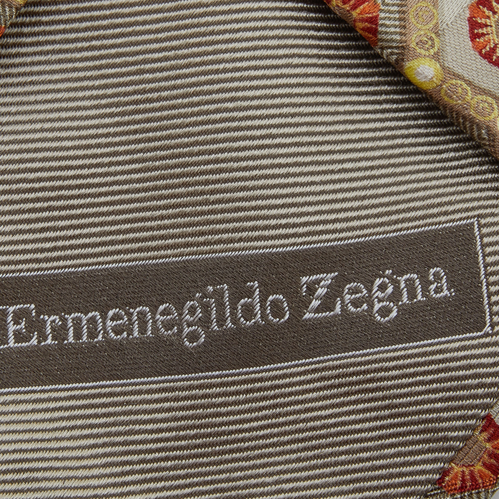 Ermenegildo Zegna Vintage Gold Jacquard Silk Tie
