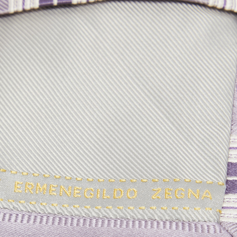 Ermenegildo Zegna Vintage Purple Patterned Silk Jacquard Tie