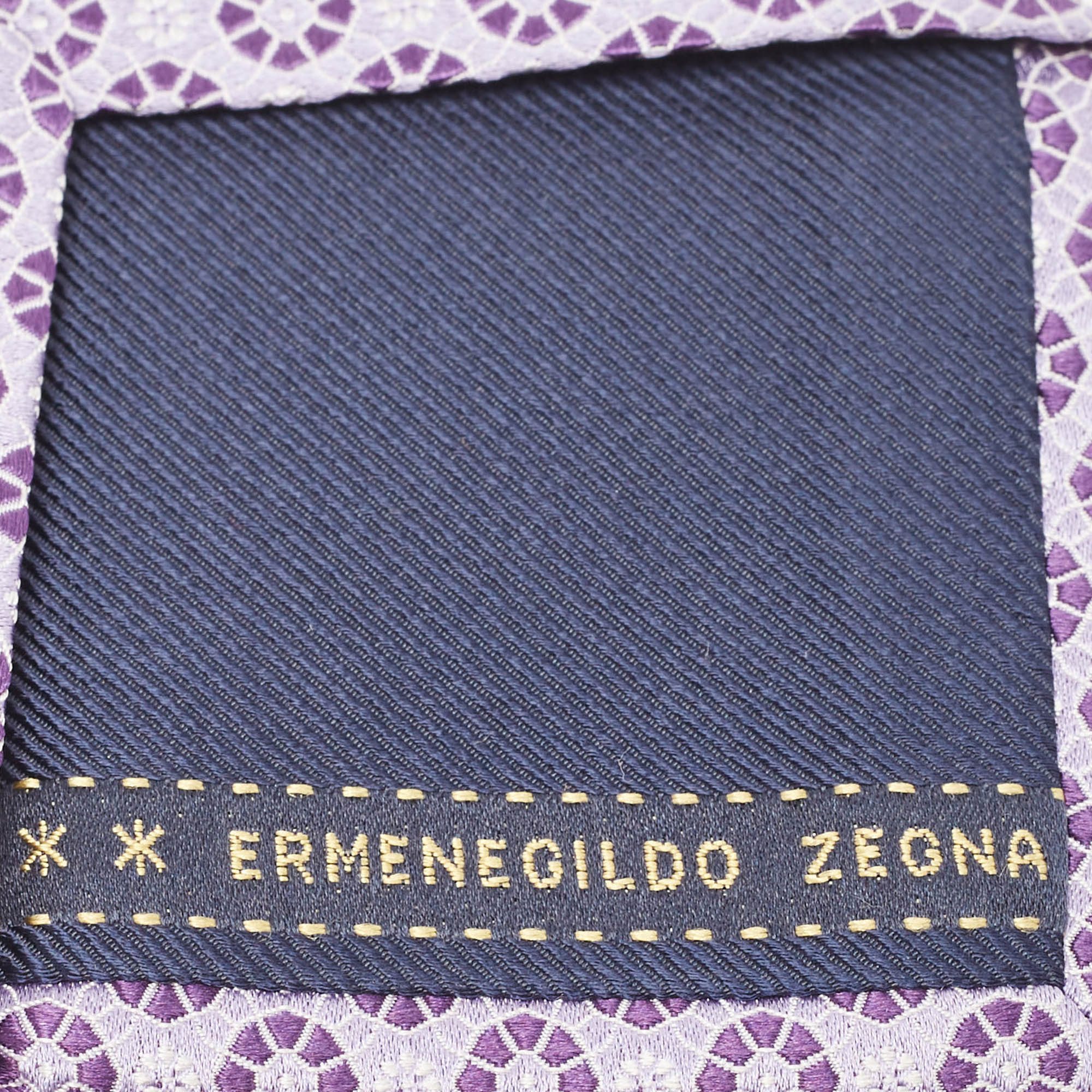 Ermenegildo Zegna Purple Jacquard Silk Tie
