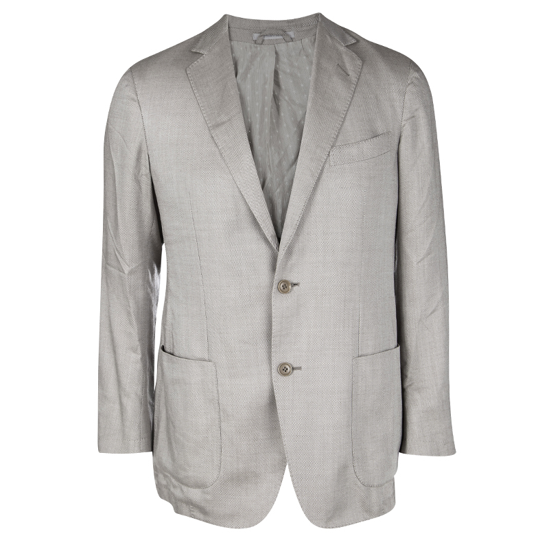 Image of Ermenegildo Zegna Beige Tailored Blazer L