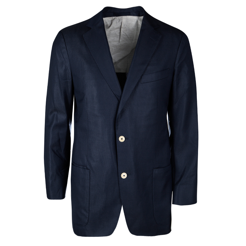 Image of Ermenegildo Zegna Navy Blue Travel Blazer XL