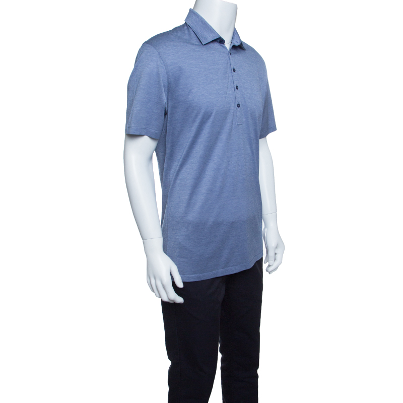 Ermenegildo Zegna Navy Blue and White Cotton Jersey Knit Short Sleeve Polo T-Shirt
Ermenegildo Zegna Navy Blue and White Cotton Jersey Knit Short Sleeve Polo T-Shirt