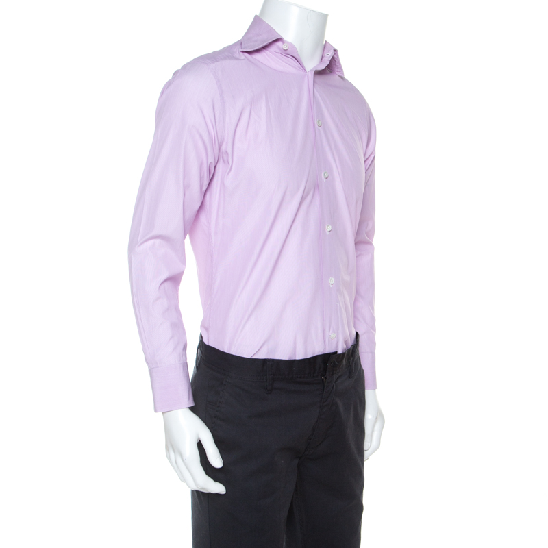 Ermenegildo Zegna Premium Lavender Striped Cotton Button Front Shirt, Purple
Ermenegildo Zegna Premium Lavender Striped Cotton Button Front Shirt, Purple