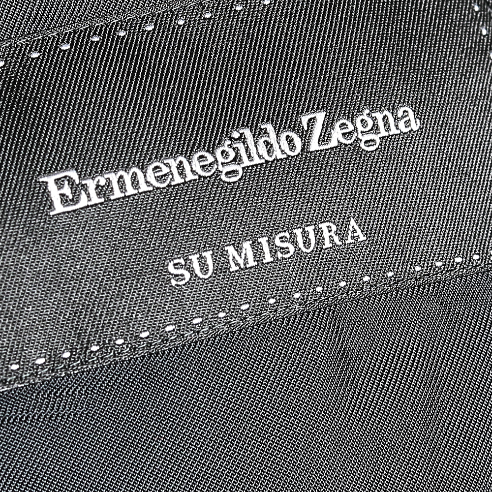 Ermenegildo Zegna Black Tonal Striped Wool Blazer L