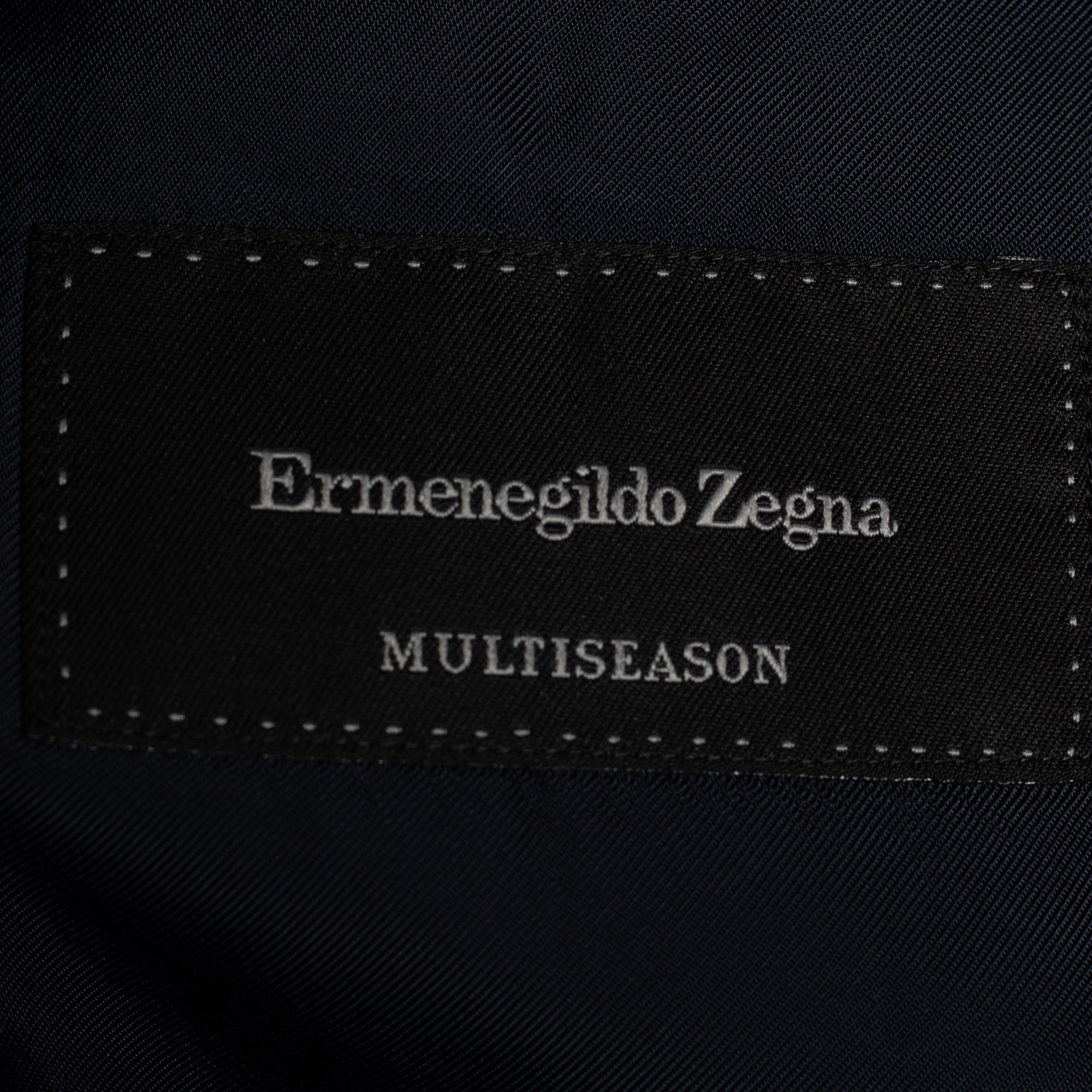 Ermenegildo Zegna Dark Blue Wool Button Front Blazer XL