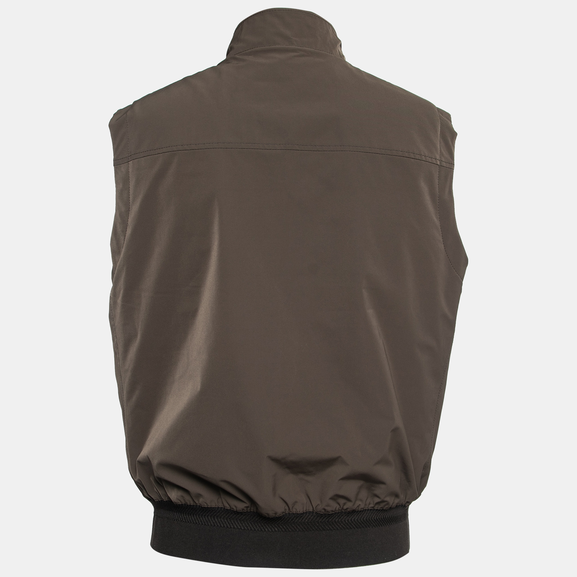 

Ermenegildo Zegna Brown Synthetic Reversible Vest Jacket