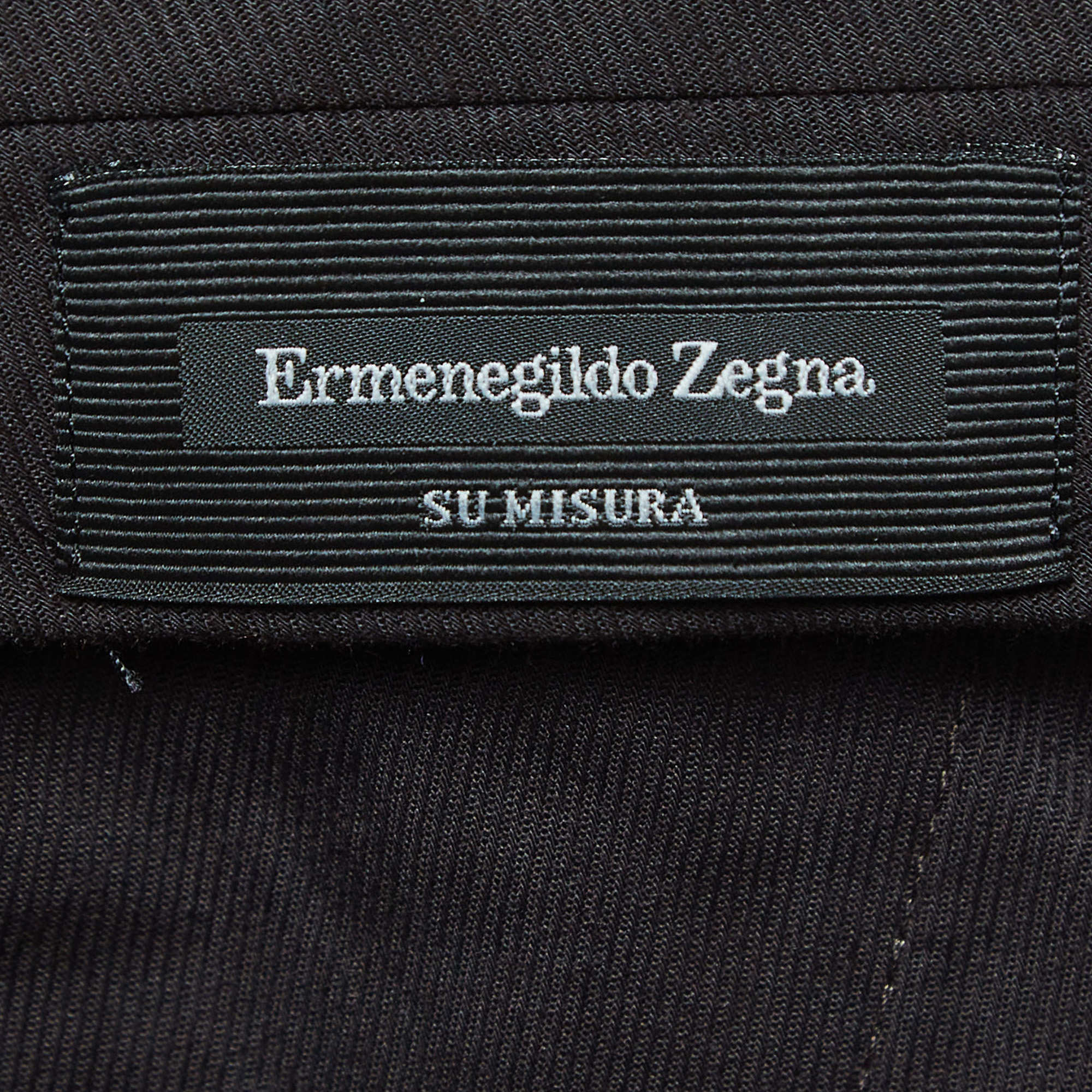 Ermenegildo Zegna Su Misura Beige Wool & Silk Tailored Trousers XXL