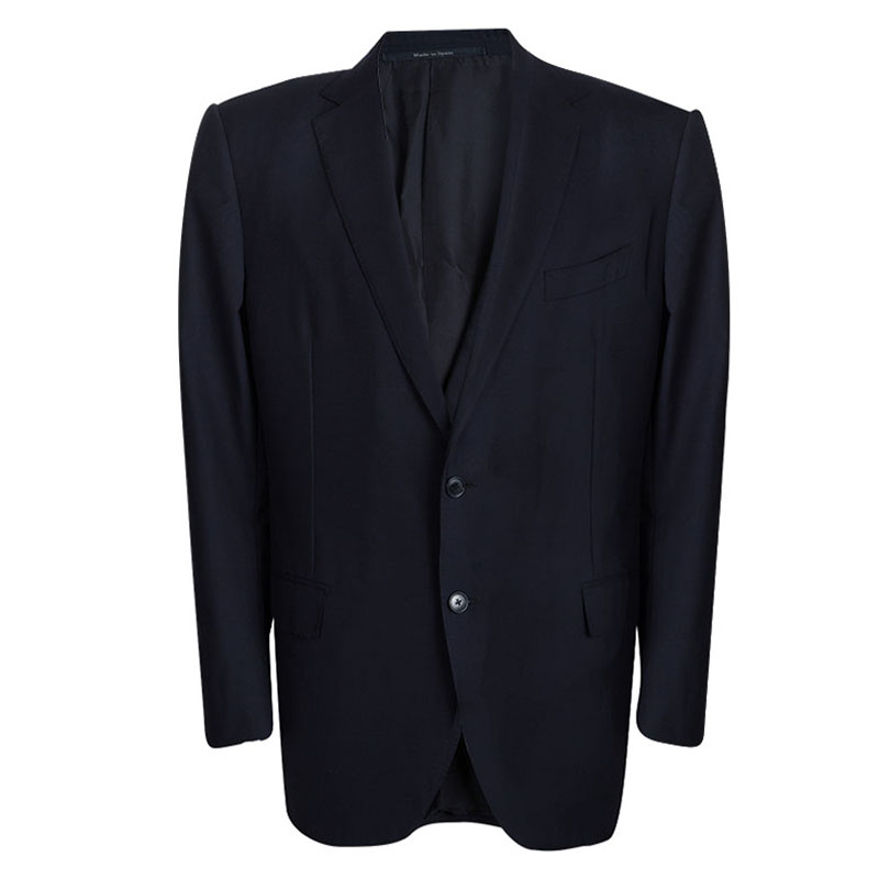 Image of Ermenegildo Zegna Navy Blue Wool Regular Fit Mila Blazer XXXL