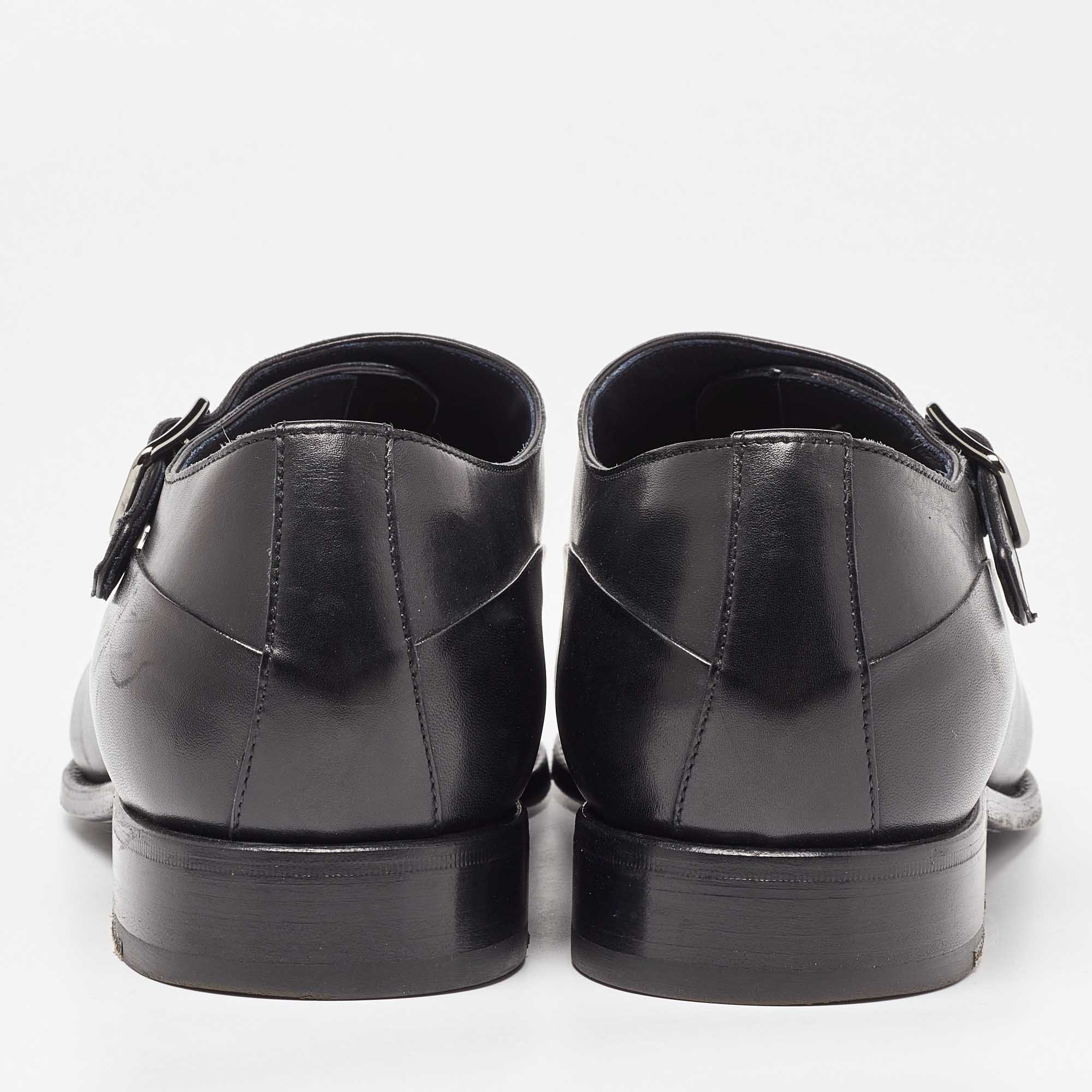 Ermenegildo Zegna Black Leather Penny Loafers Size 44