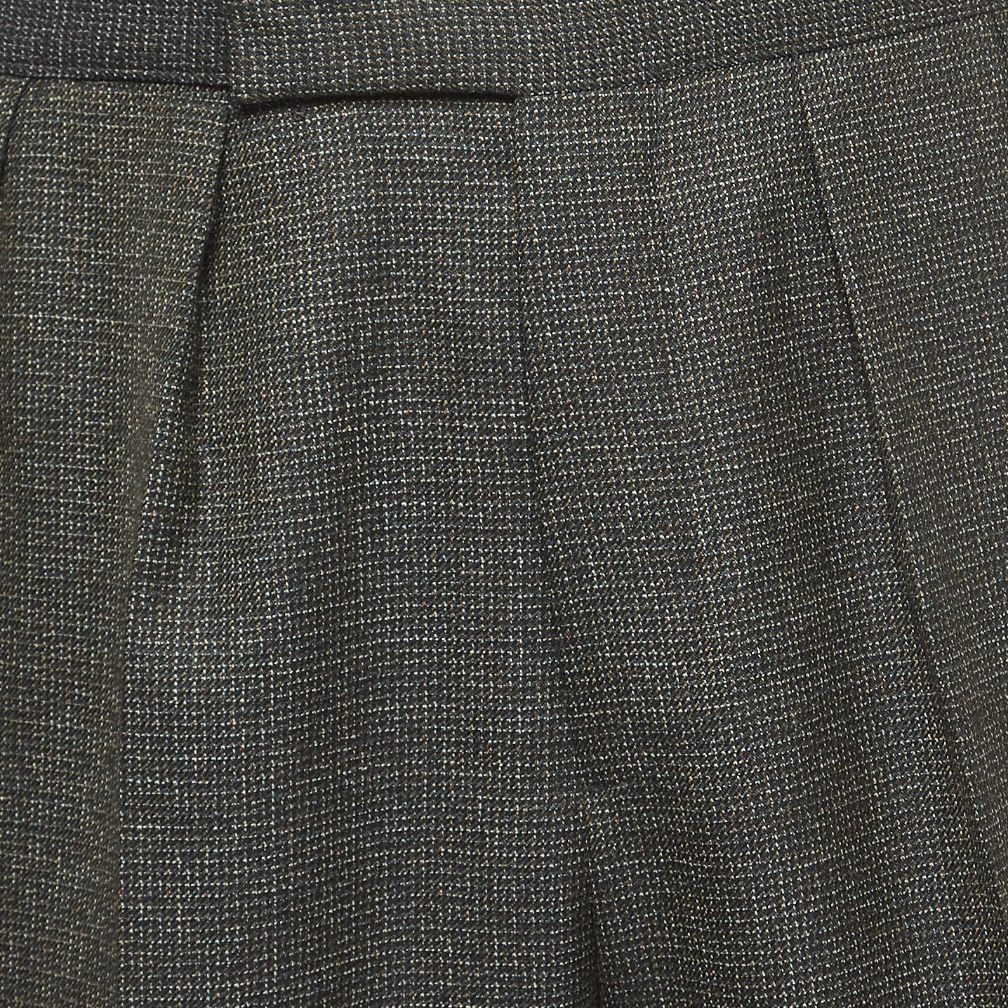 Etro Grey Patterned Wool Formal Trousers XL