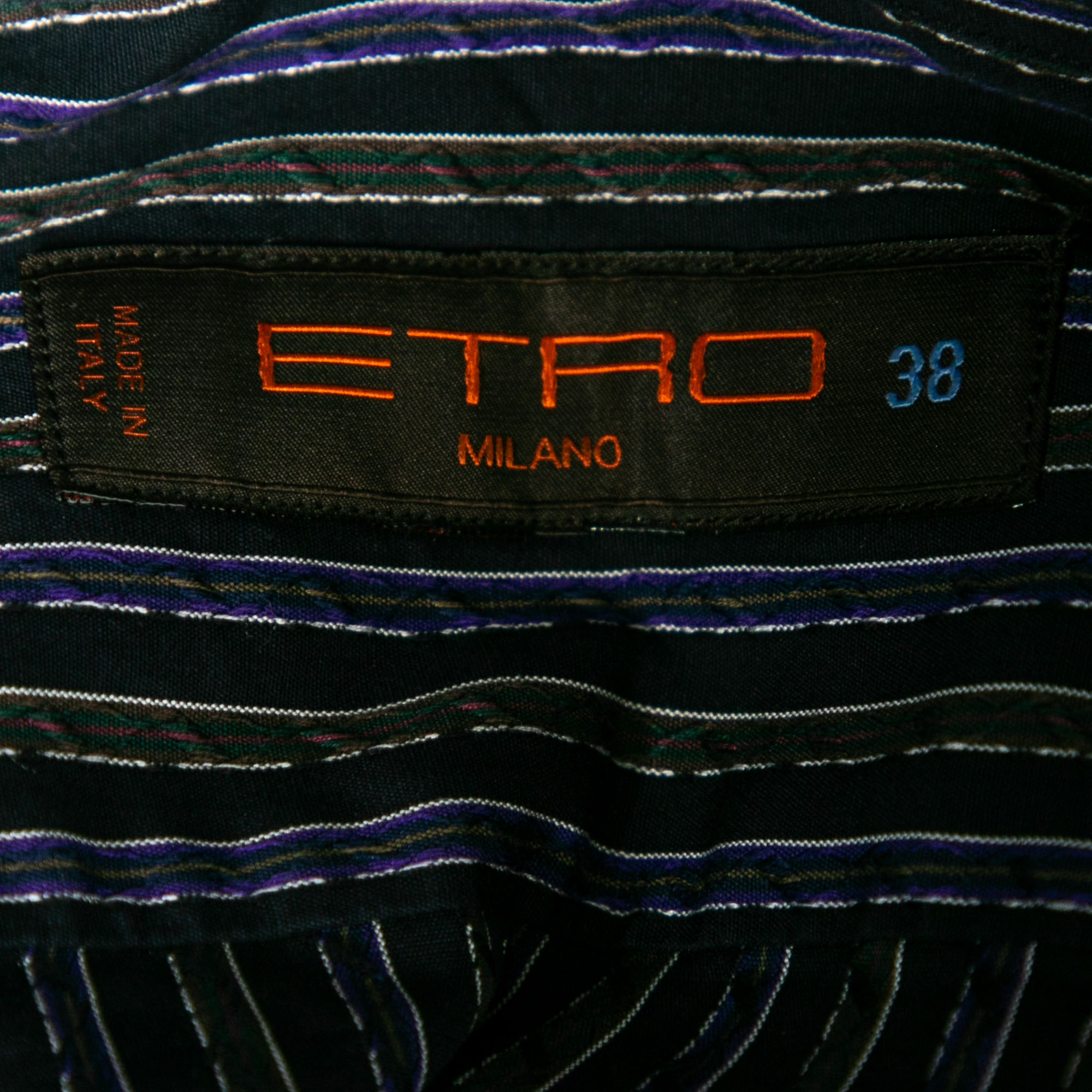 Etro Purple Striped Cotton Button Front Shirt S