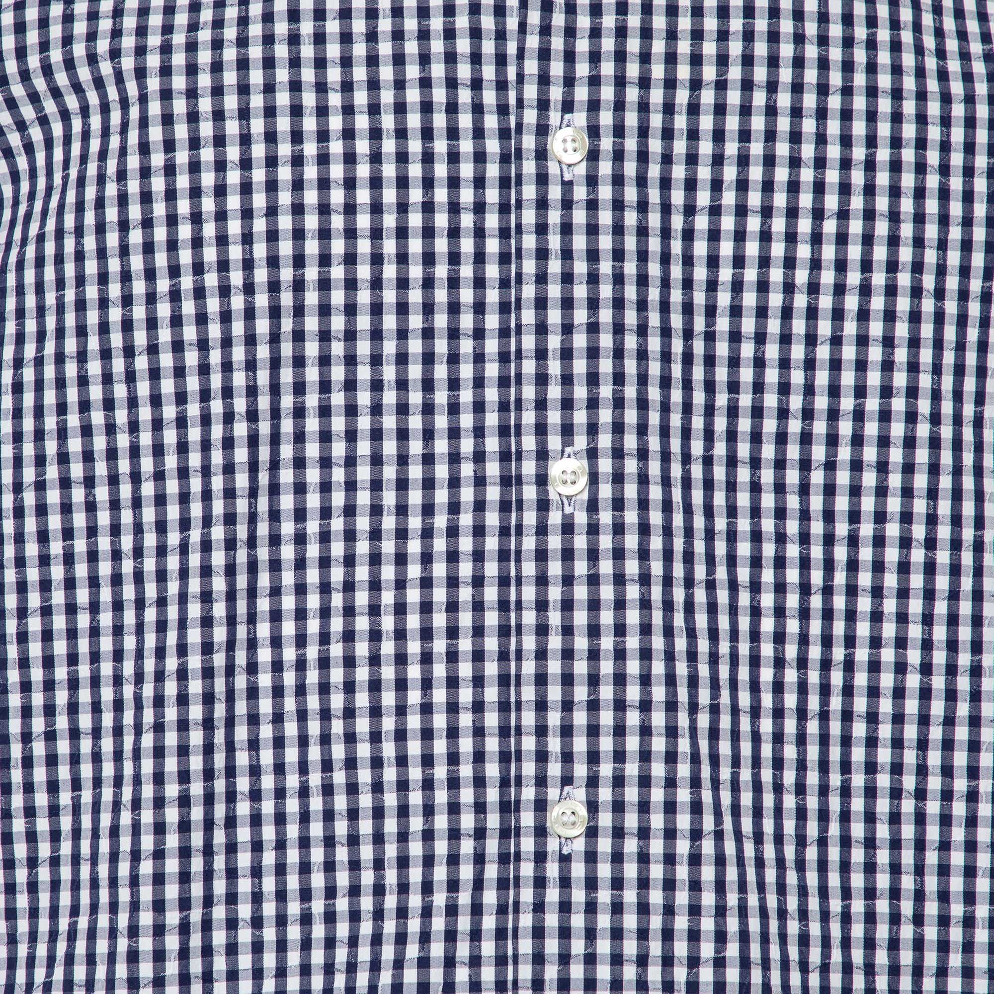 Etro Blue Checked Cotton Classic Shirt S