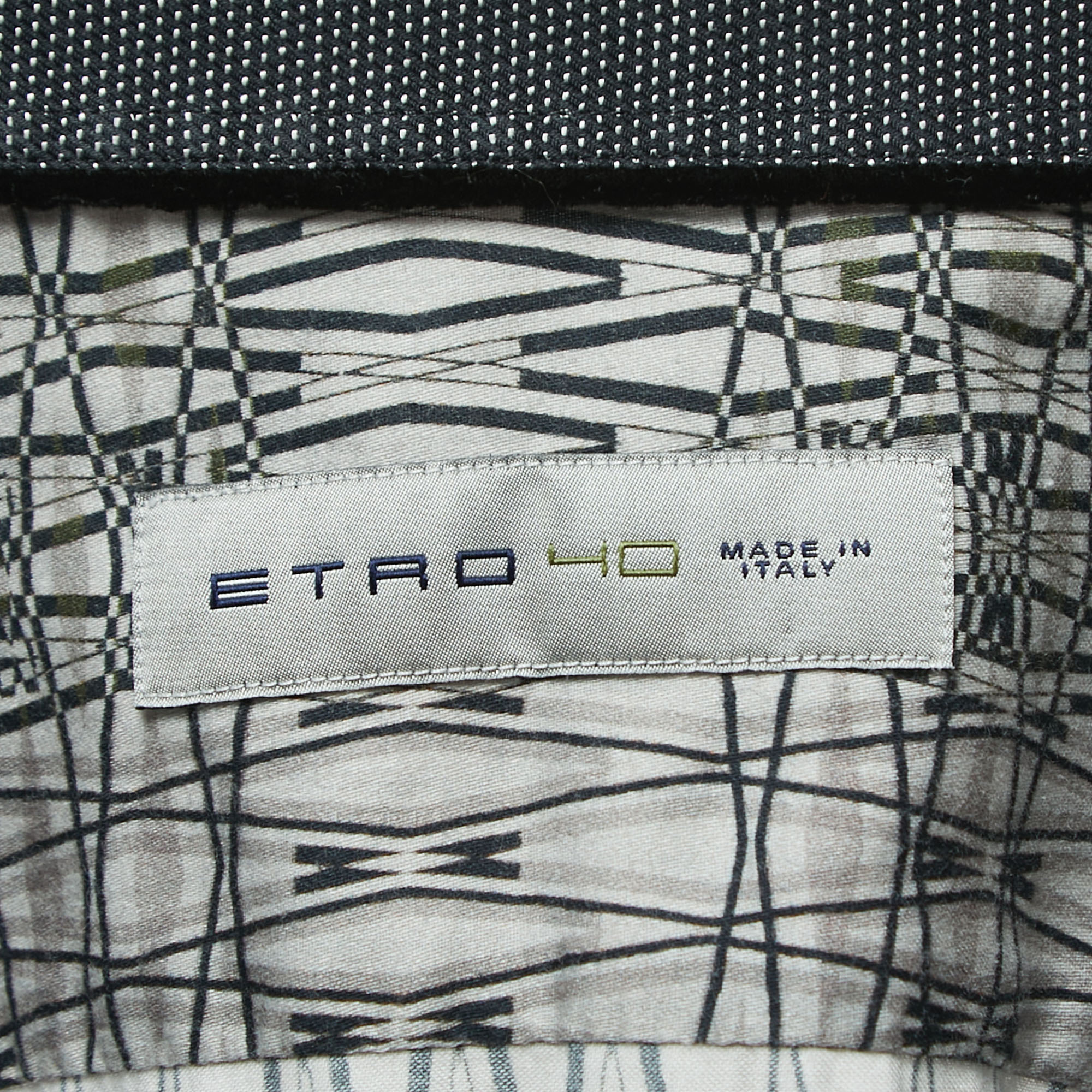 Etro Grey Print Cotton Button Front Full Sleeve Shirt M