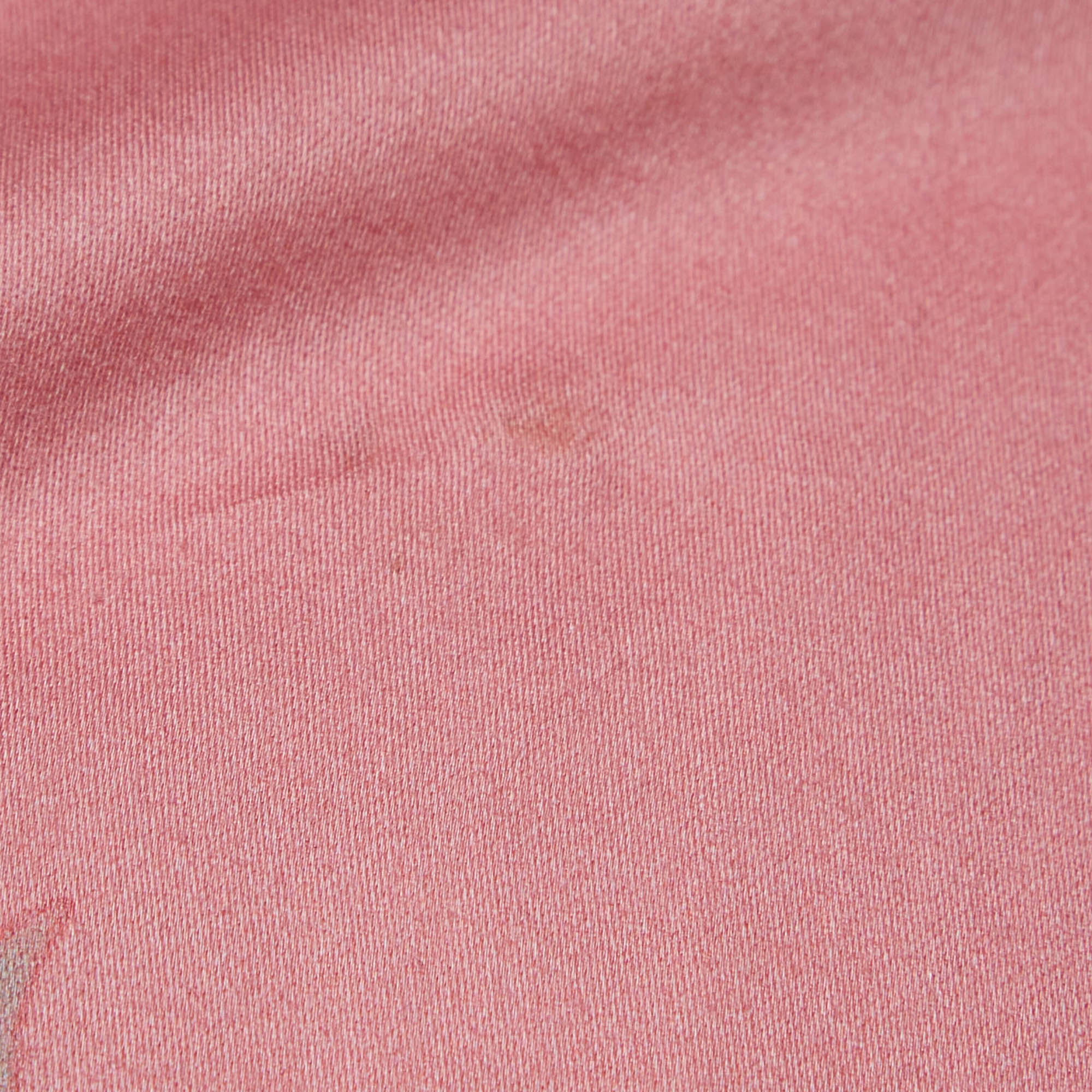 Etro Pink Floral Printed Cotton Shirt L