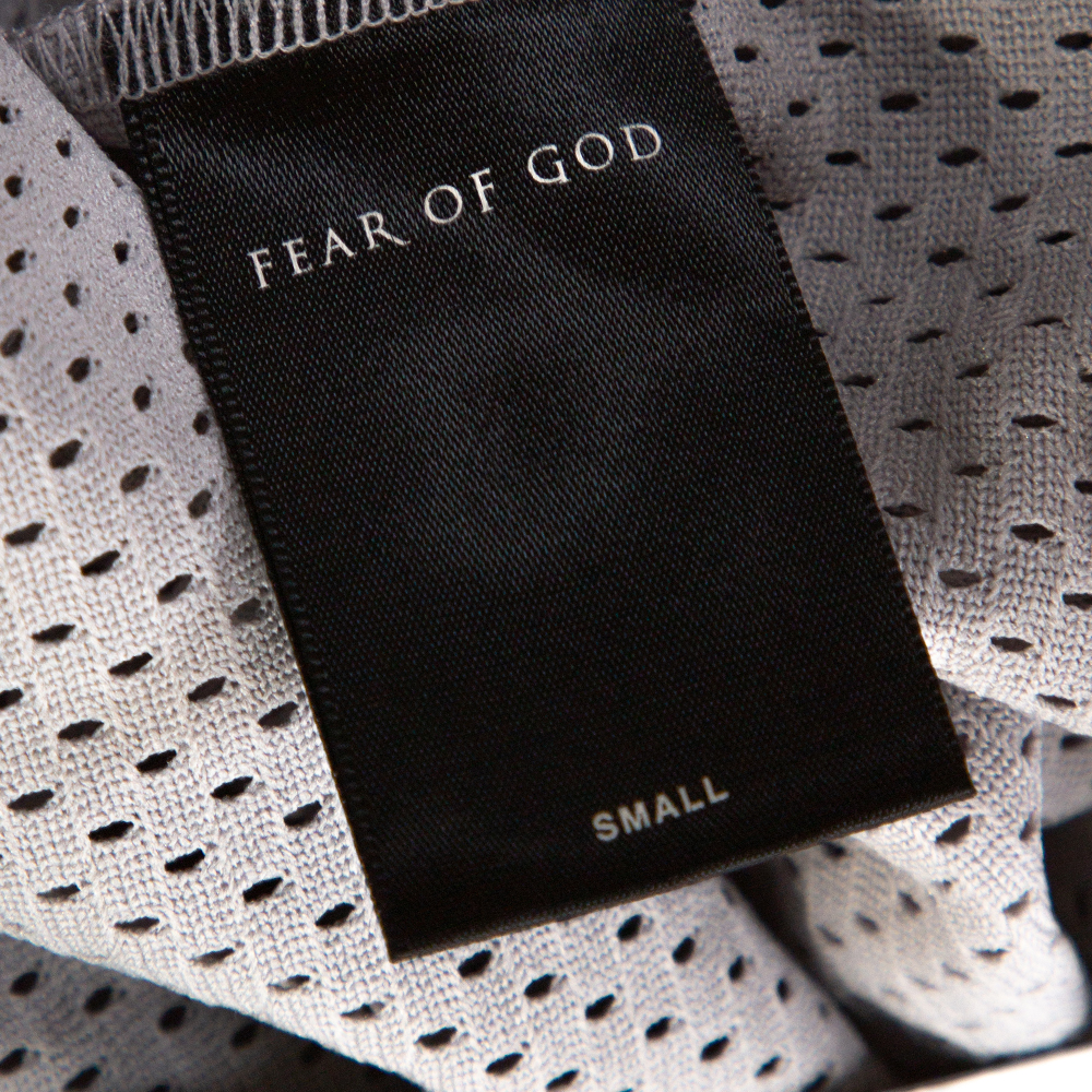 Fear Of God Fifth Collection Grey Perforated Knit Long Sleeve T Shirt S