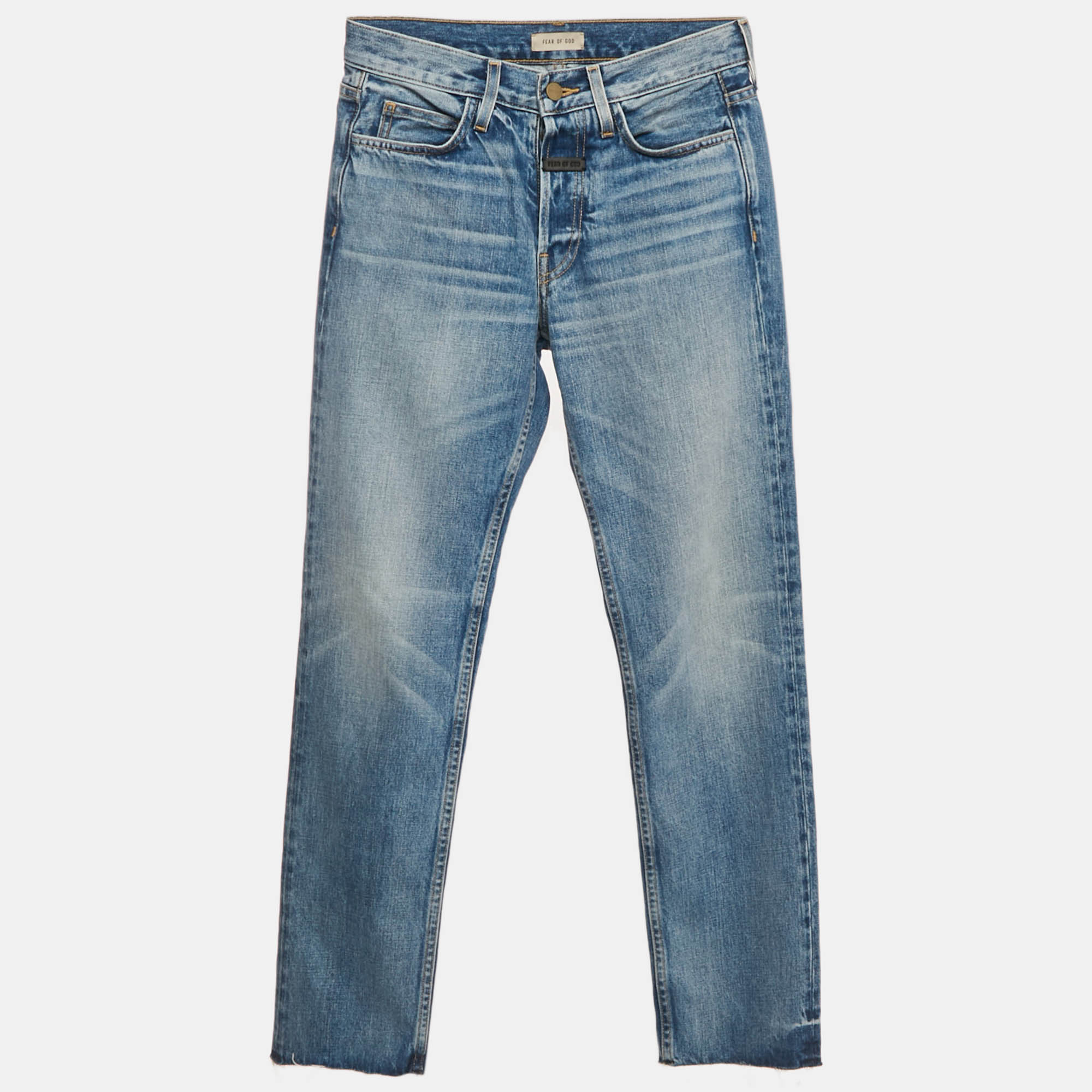 Fear of God Blue Denim Frayed Leg Jeans M
Fear of God Blue Denim Frayed Leg Jeans M