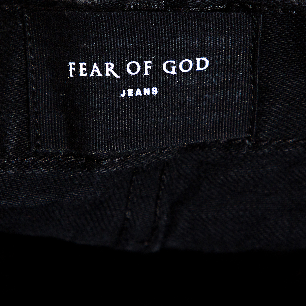 Fear Of God Fifth Collection Black Denim Selvedge Painters Jeans M