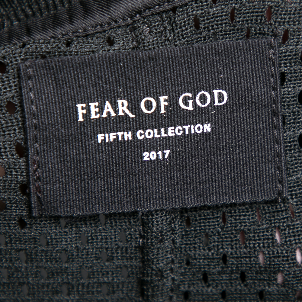 Fear Of God Black Perforated Knit Sleeveless T-Shirt S