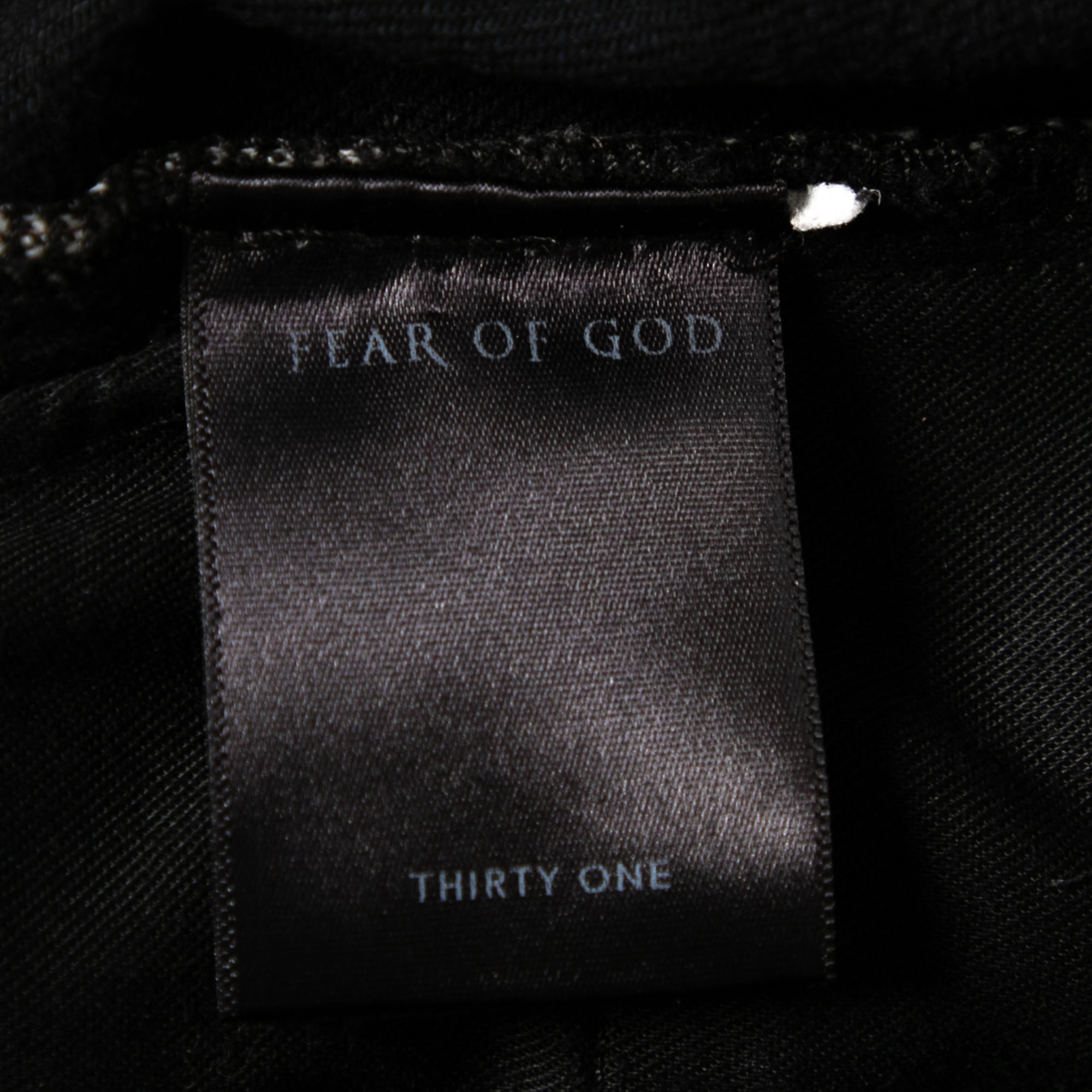 Fear Of God Fourth Collection Black Distressed Zipped Hem Jeans M