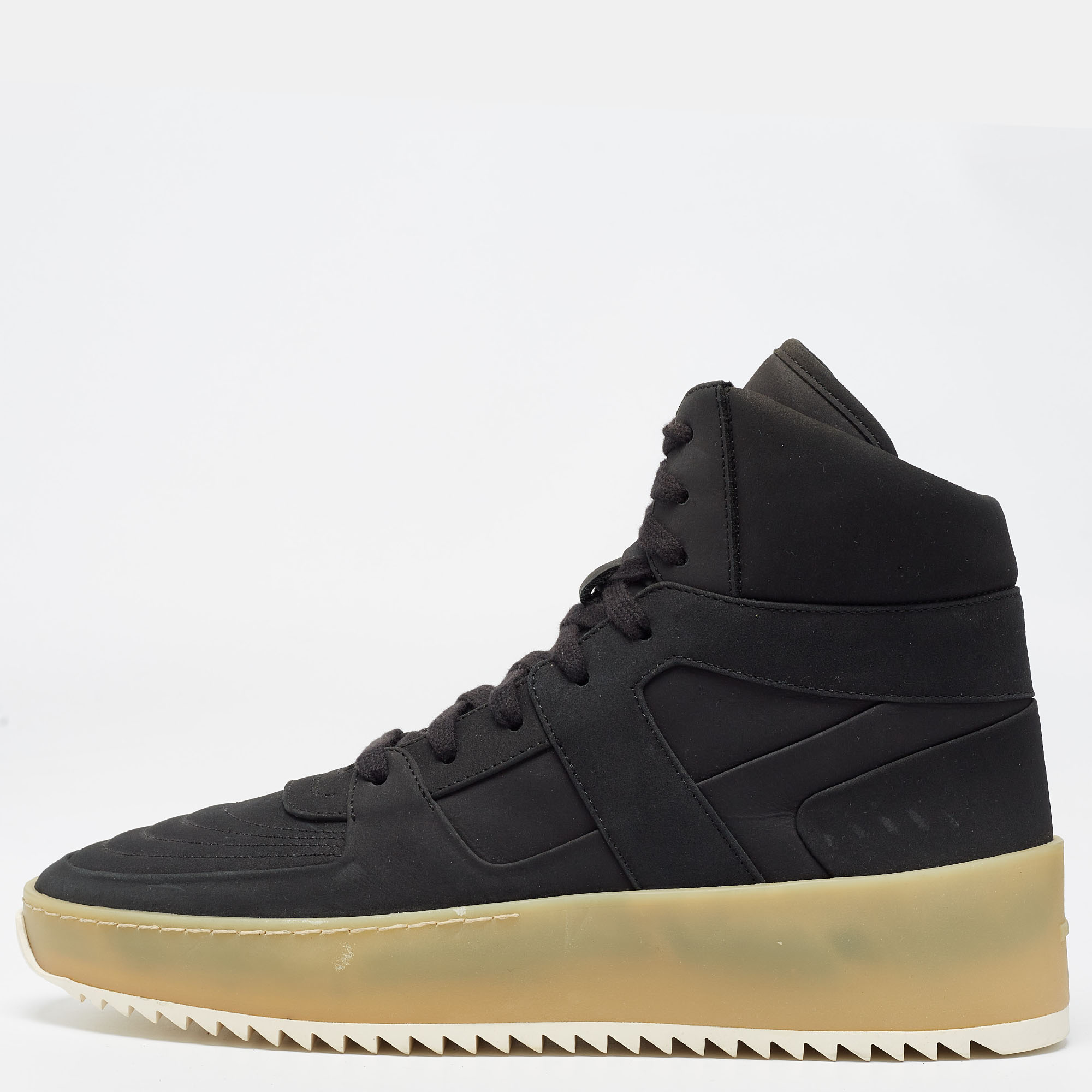 Fear of god black nubuck high top sneakers size 41