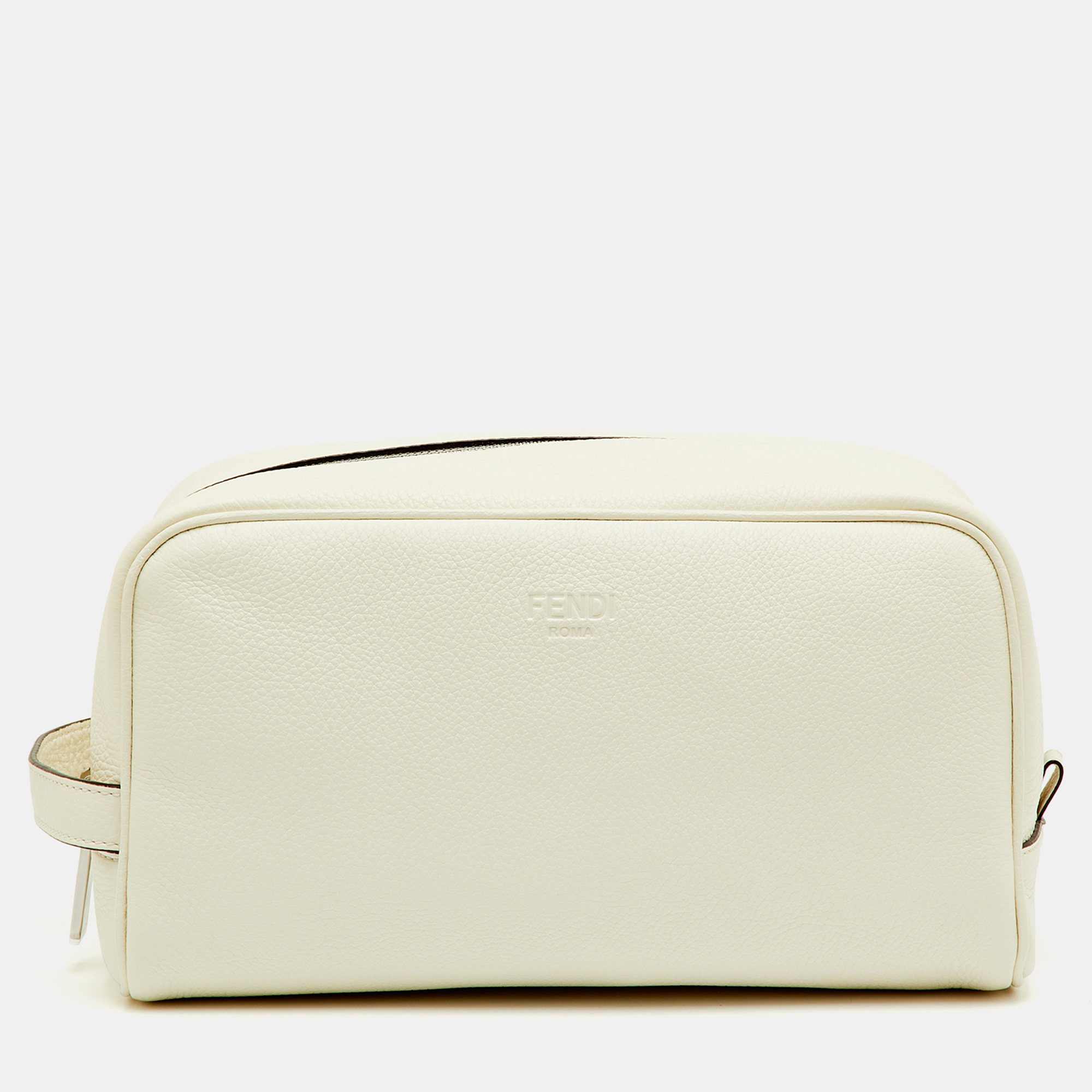 Fendi White Leather Travel Toiletry Case
Fendi White Leather Travel Toiletry Case