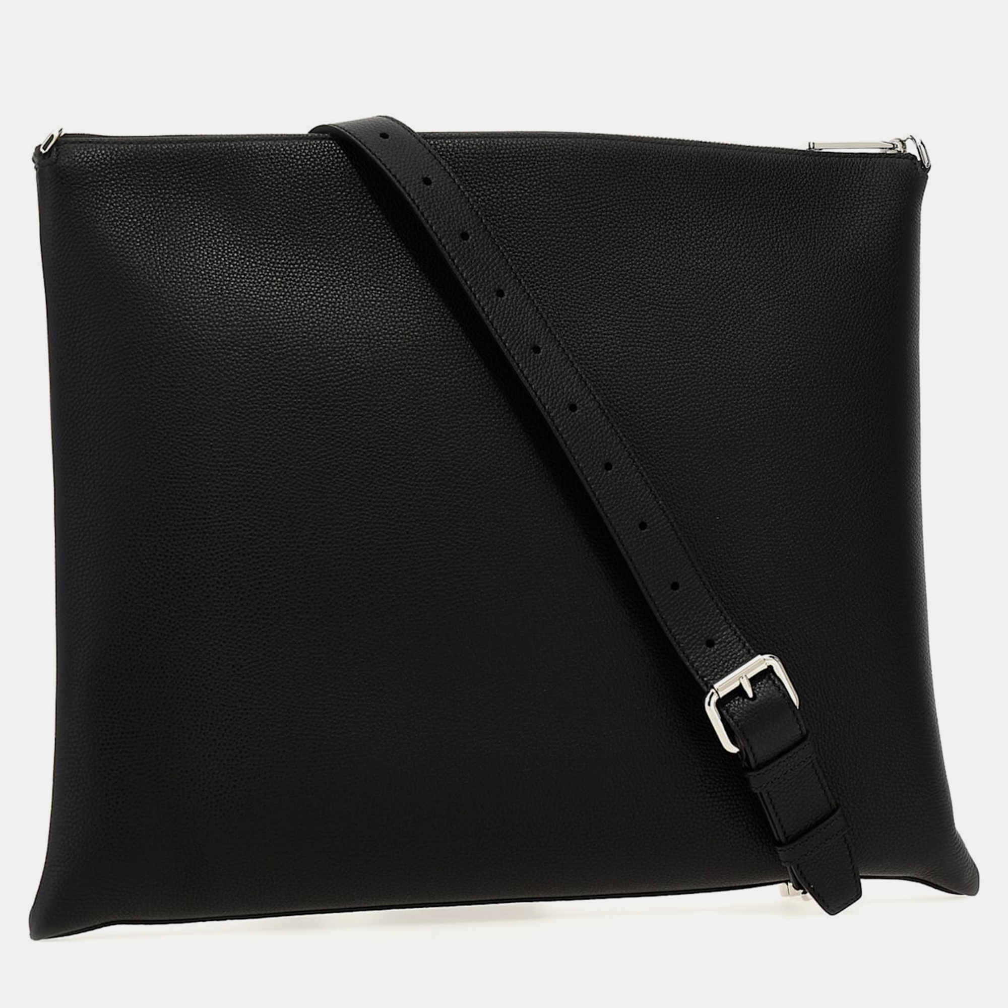 Fendi Black Leather After Fendi Roma Shoulder Bag