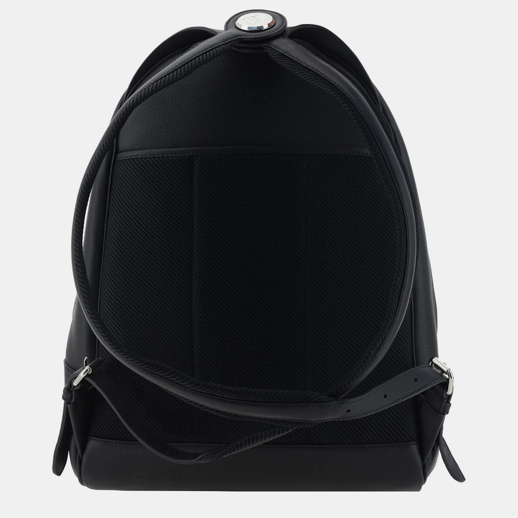 Fendi Black Leather Backpack