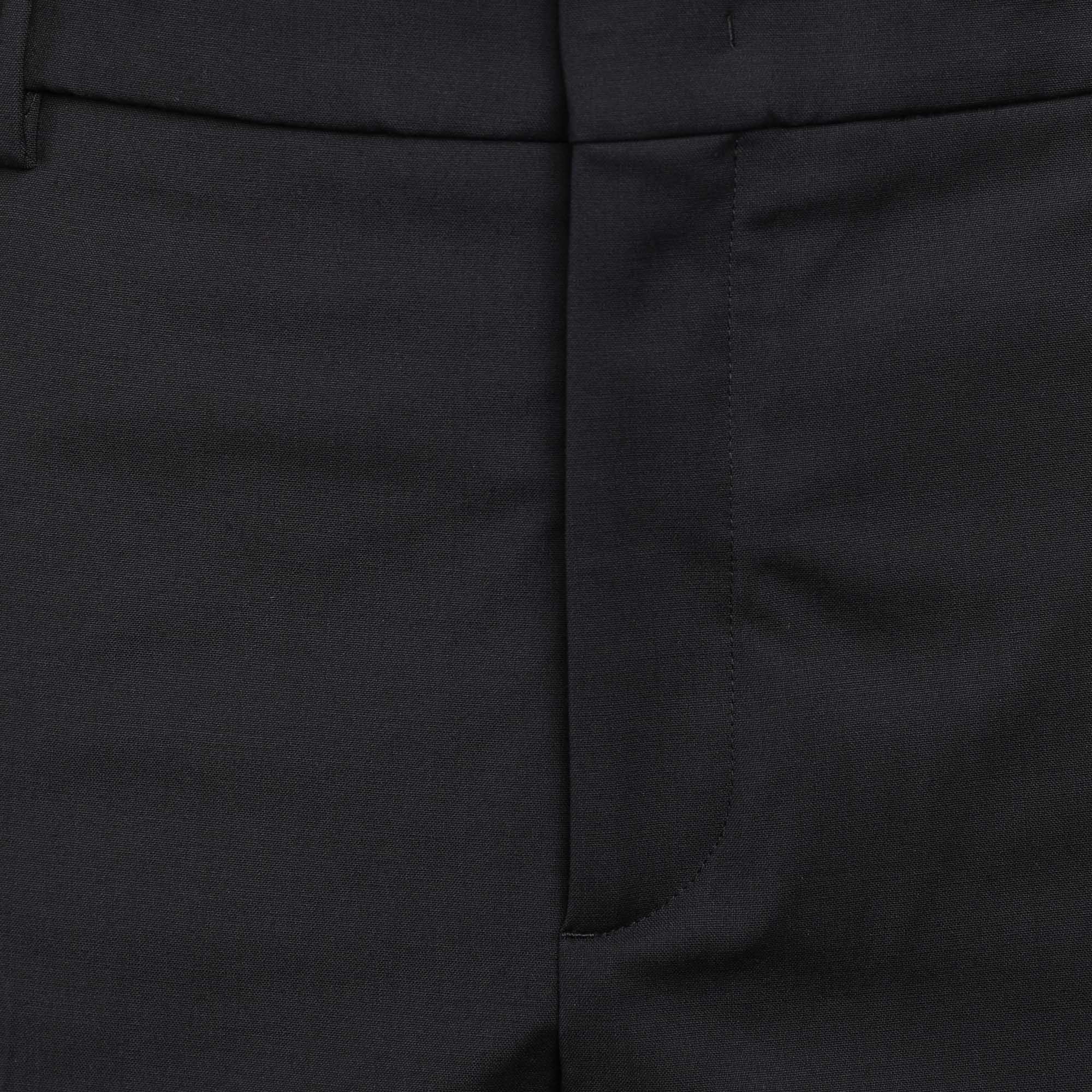 Fendi Navy Blue Wool Blend Trouser S