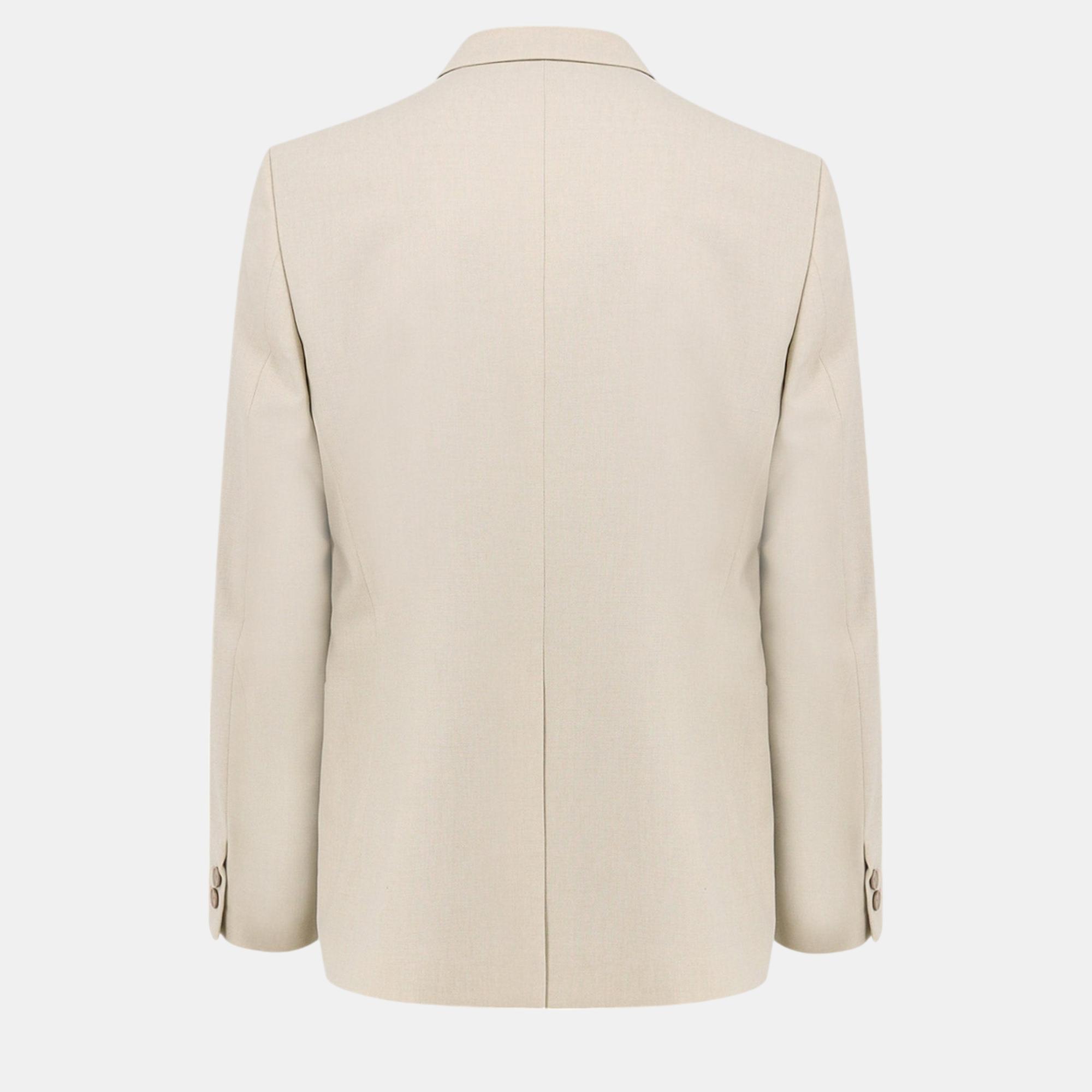 Fendi Beige Virgin Wool Blazer S