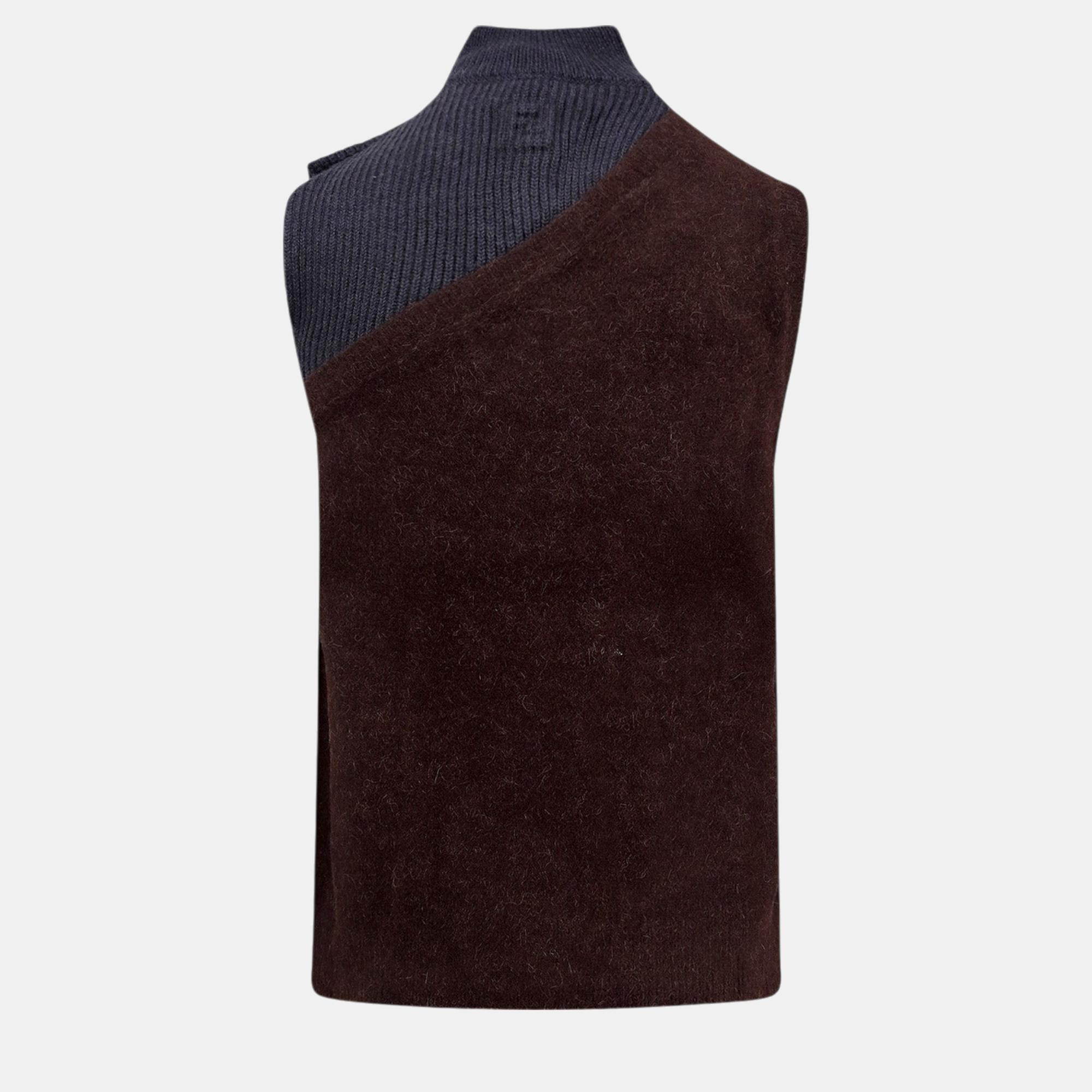 Fendi Multicolor Alpaca And Wool Vest M