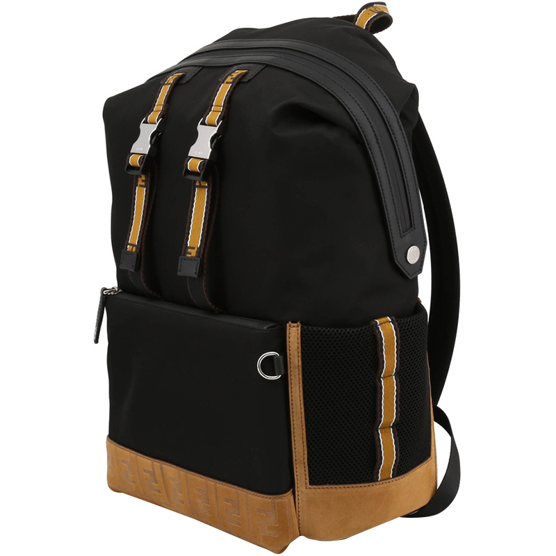 Fendi Black/Brown Nylon and Leather Backpack
Fendi Black/Brown Nylon and Leather Backpack