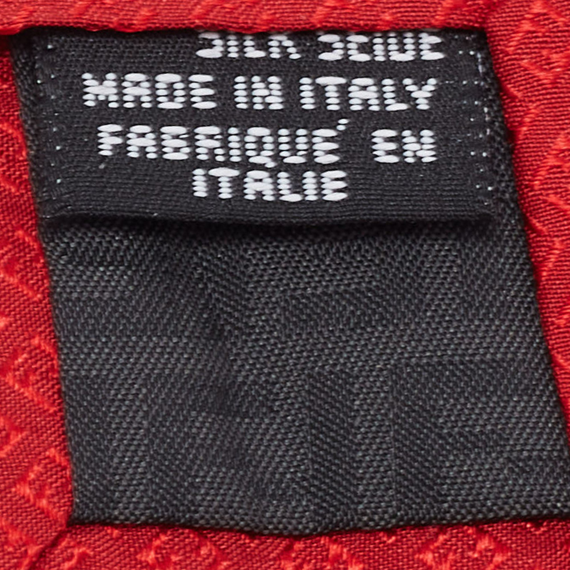 Fendi Red FF Patterned Silk Tie