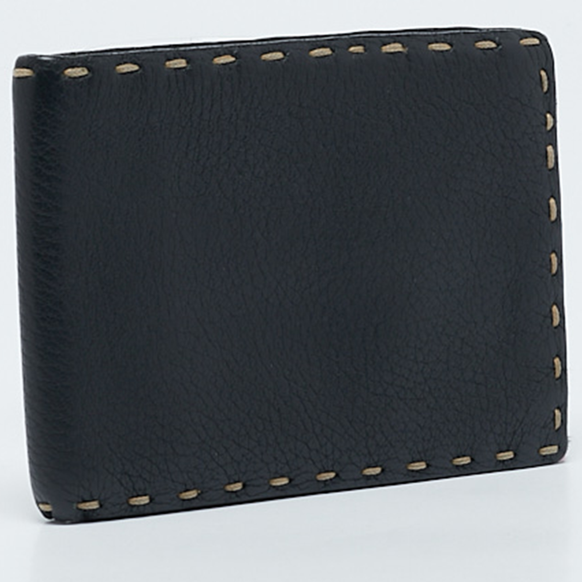 Fendi Black Selleria Leather Bifold Wallet