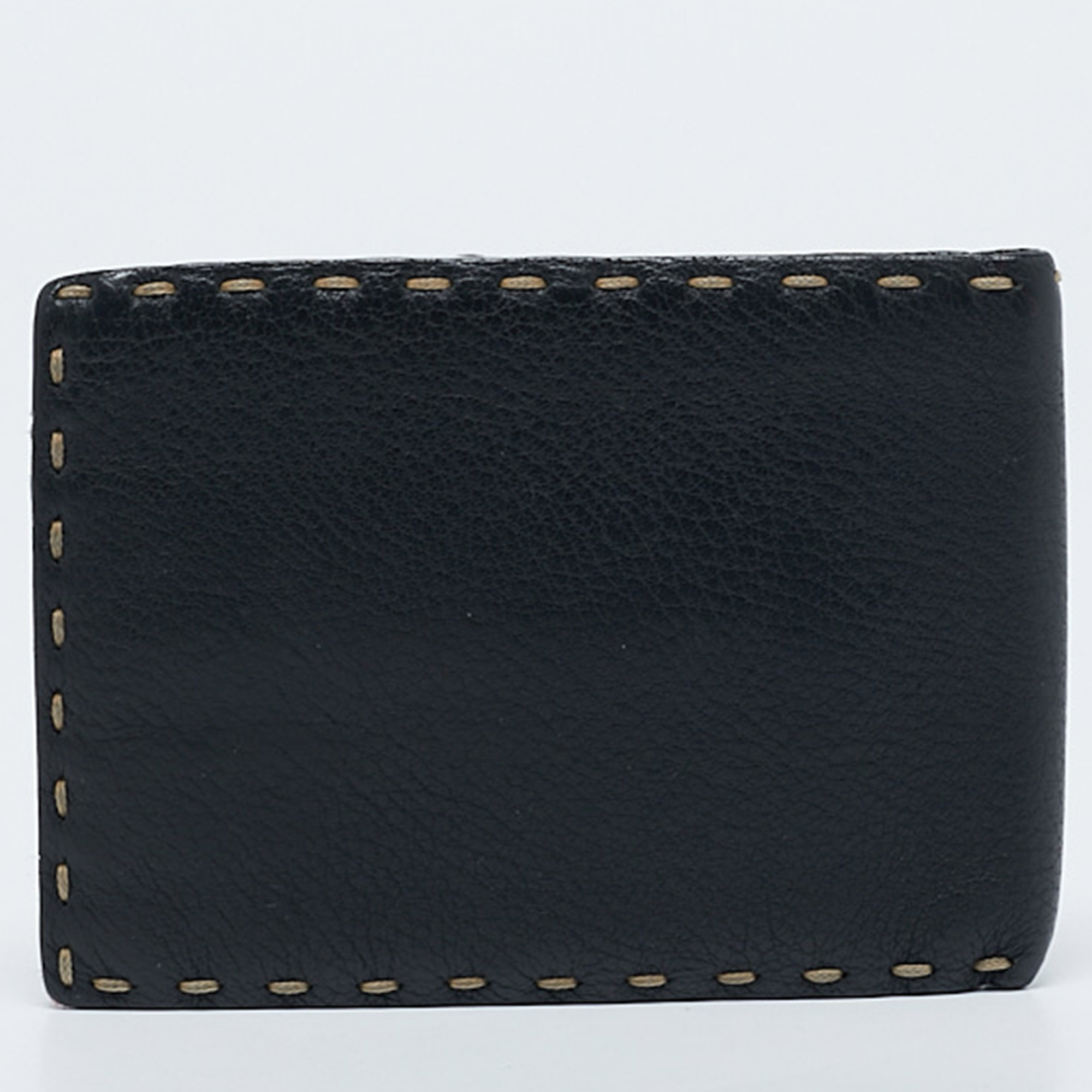 Fendi Black Selleria Leather Bifold Wallet