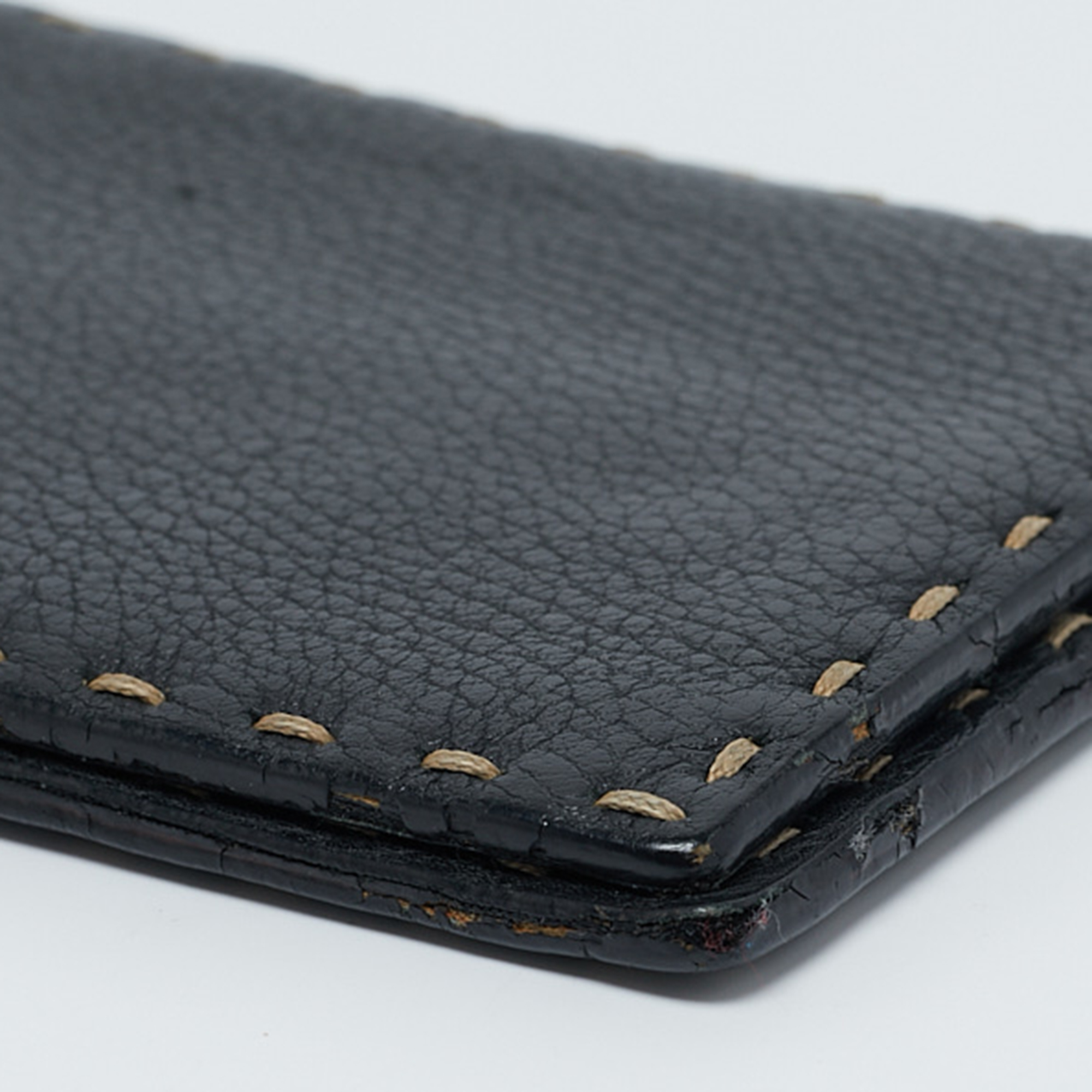 Fendi Black Selleria Leather Bifold Wallet