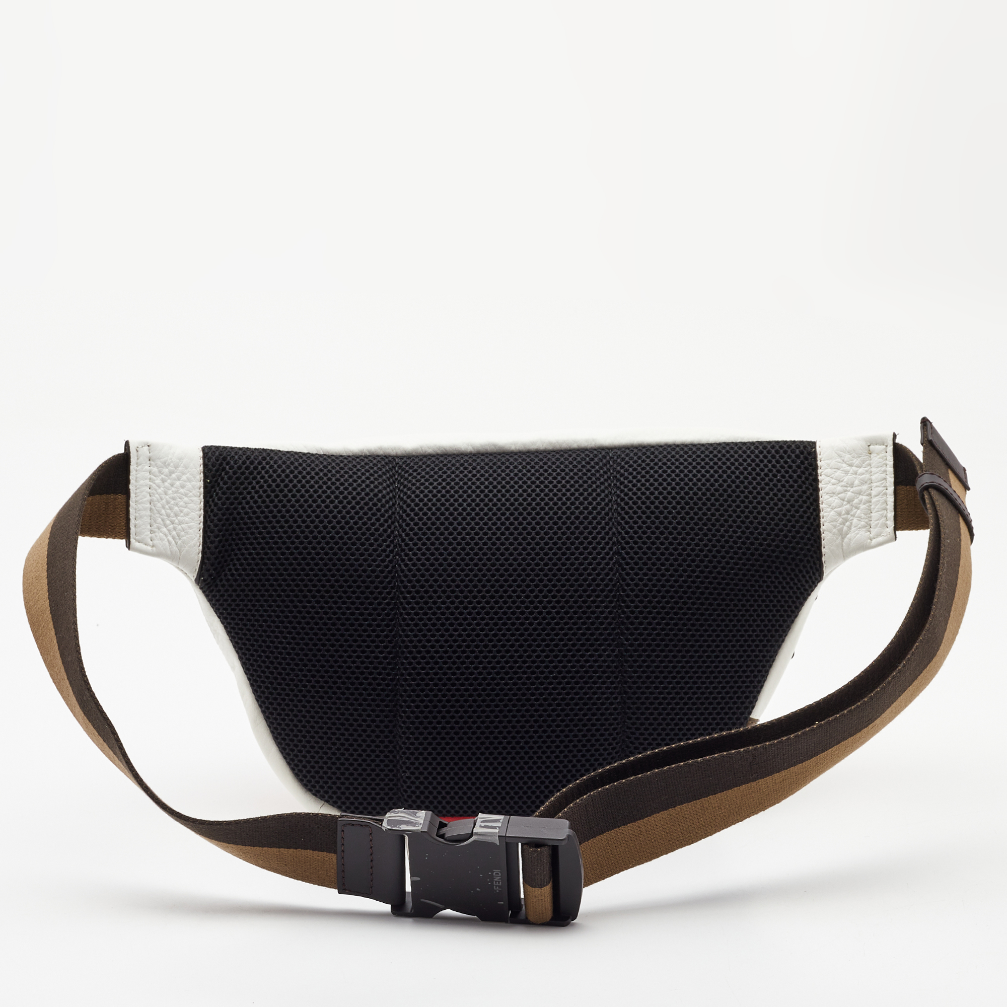 Fendi X Fila White/Multicolor Leather Belt Bag