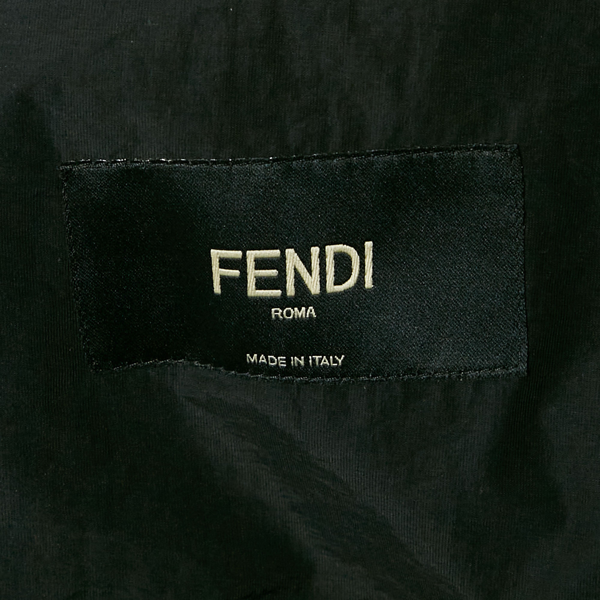 Fendi Black Cotton Detachable Pocket Single Breasted Blazer L