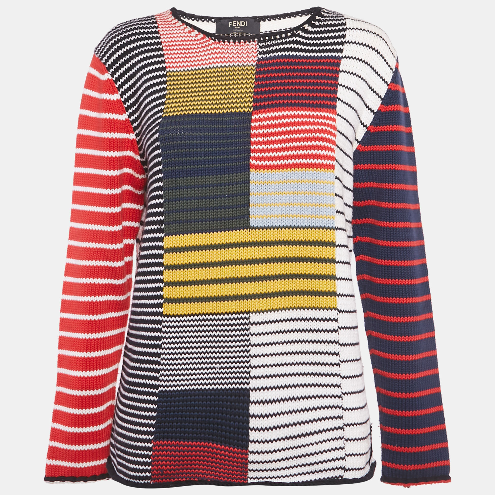 Fendi Multicolor Striped Knit Sweatshirt M
Fendi Multicolor Striped Knit Sweatshirt M