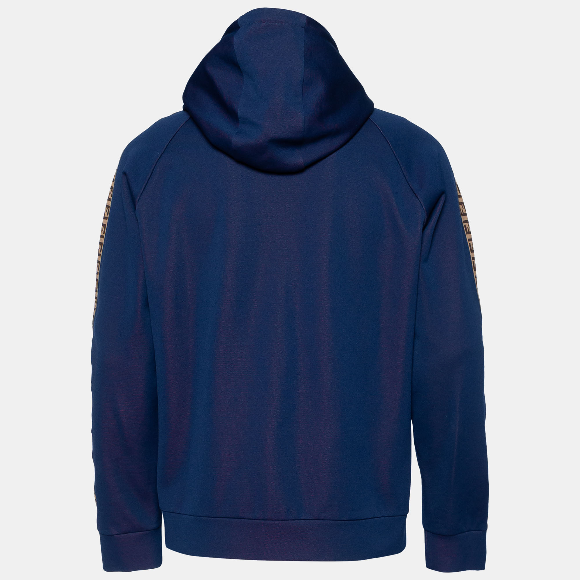 

Fendi X Fila Blue Knit Logo Applique Hoodie