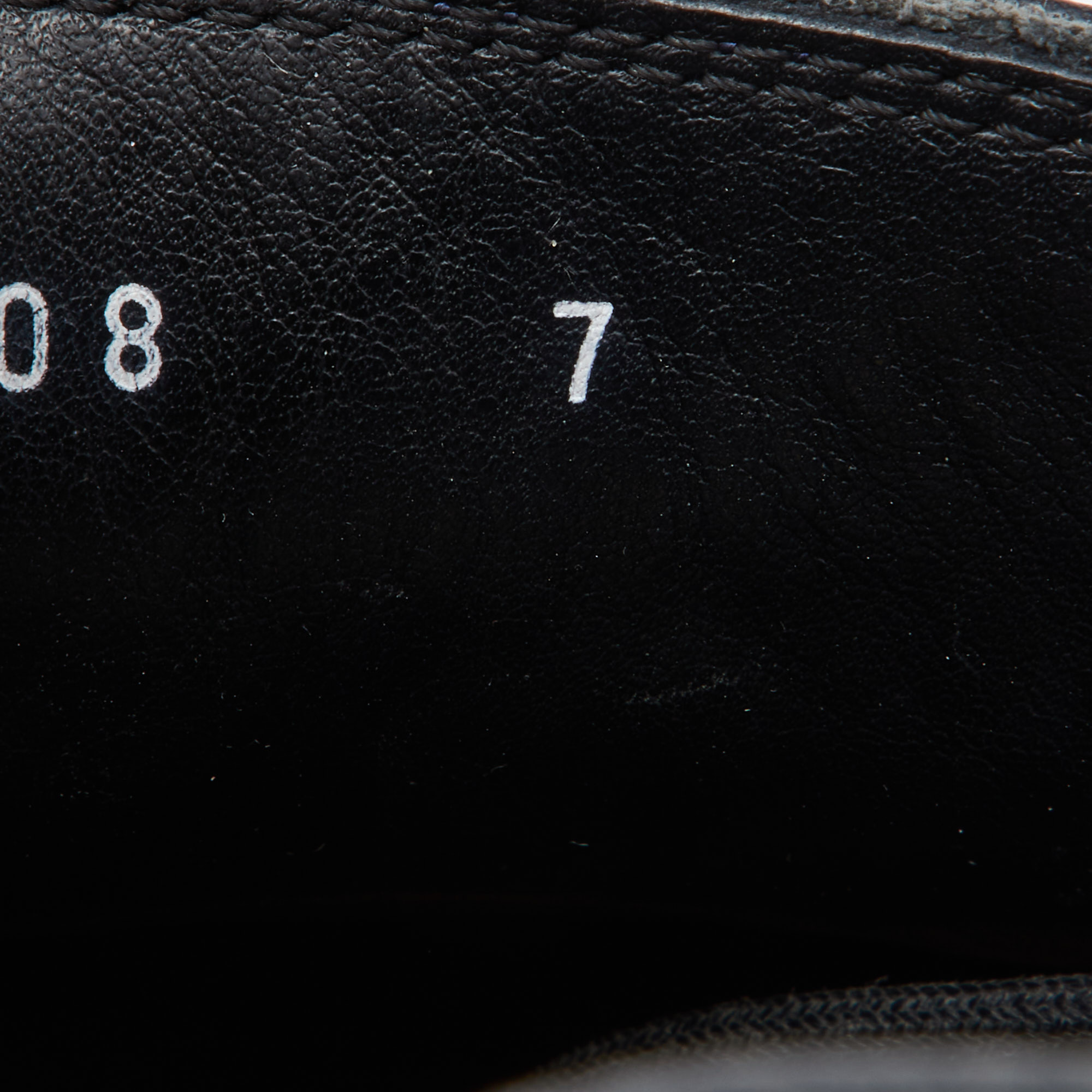 Fendi Black Leather Cap Toe Lace Up Oxford Size 41