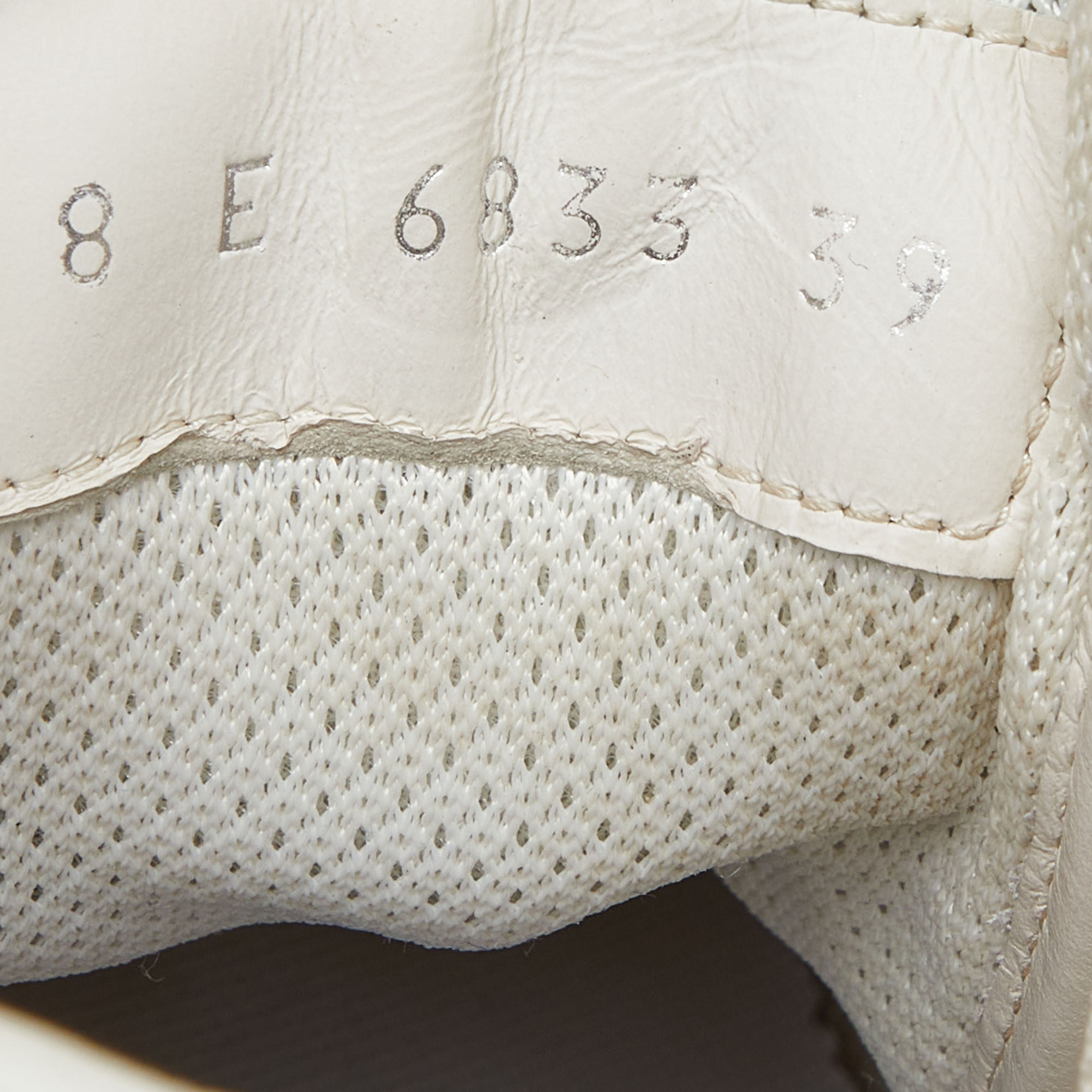Fendi Off White Leather And Rubber Fendi Fila Mania Sneakers Size 39