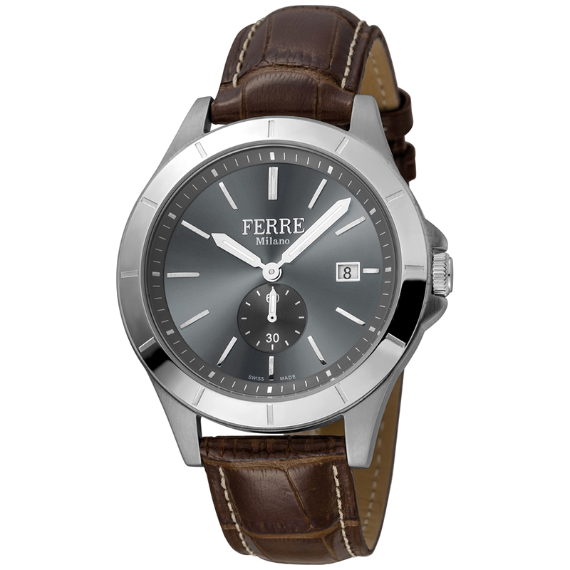 

Ferre Milano Anthracite Stainless Steel FM1G080L0011 Men's Wristwatch, Silver
