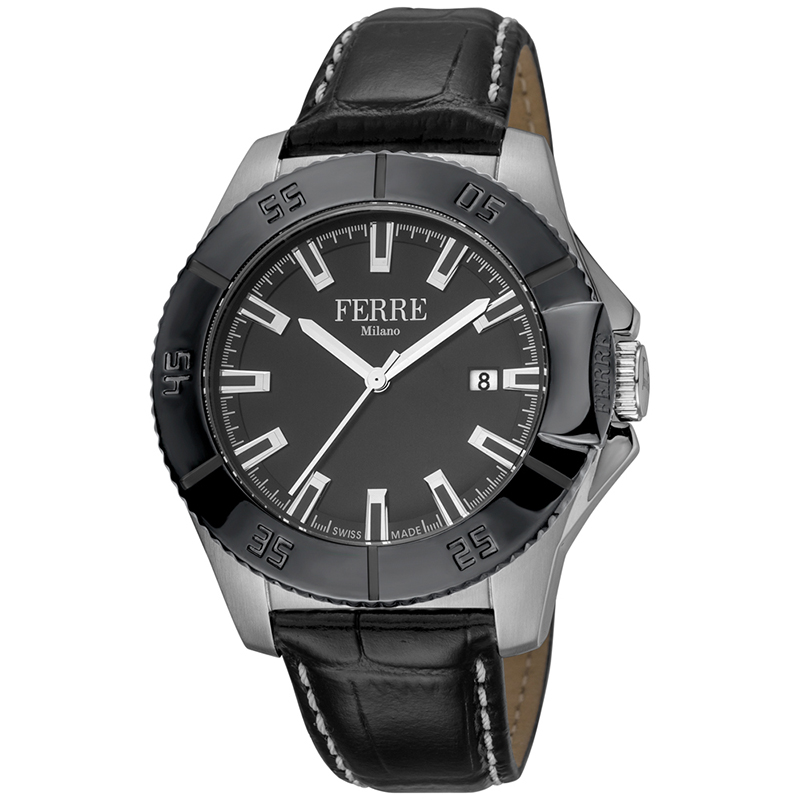 

Ferre Milano Black Ion Plated Stainless Steel FM1G085L0041 Men's Wristwatch