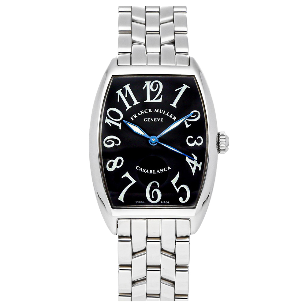 Franck Muller Black Stainless Steel Cintree Curvex 2852 CASABLANCA Stainless Steel Men's Wristwatch 43 x 31 MM