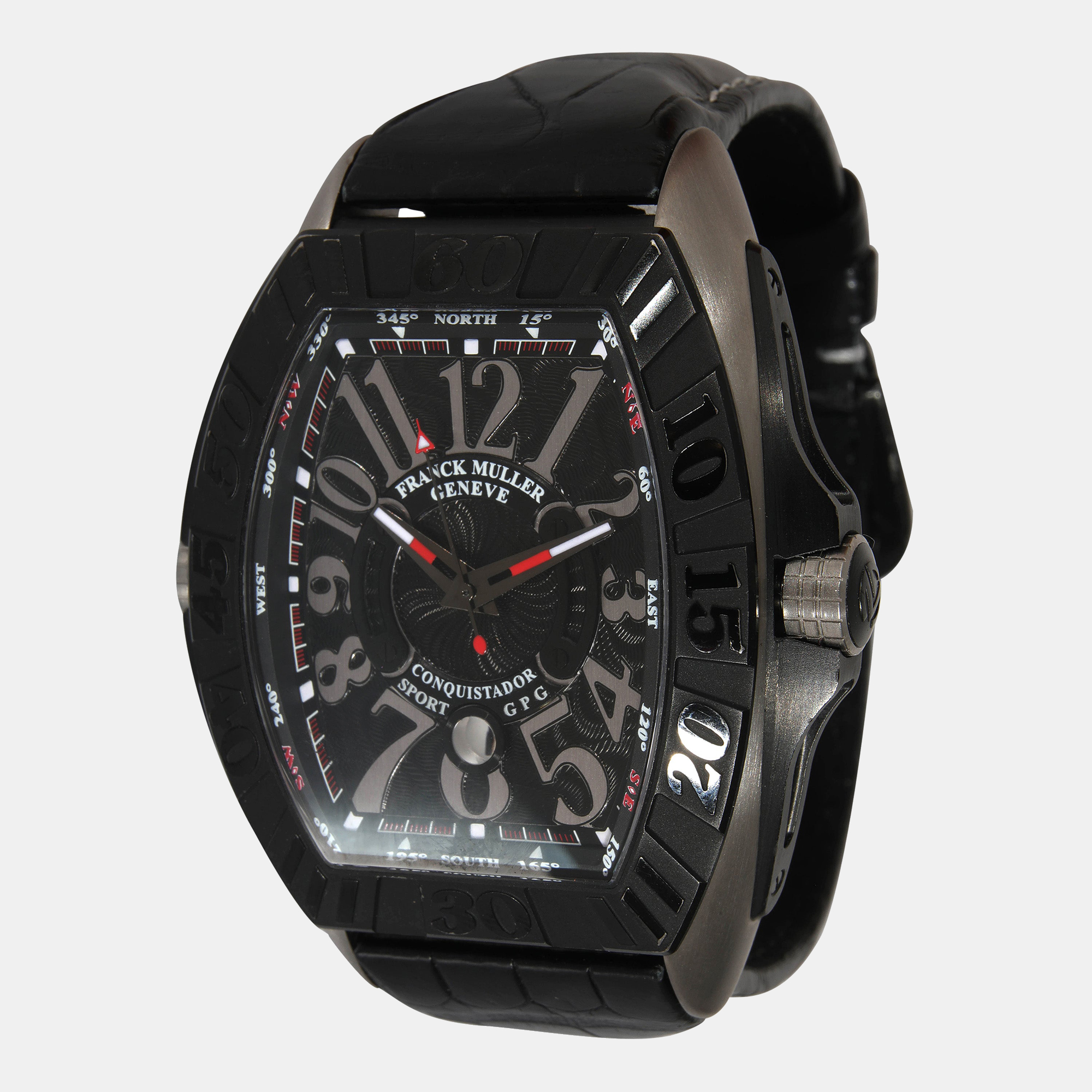 Franck Muller Black Titanium Conquistador Sport GPG 9900 SC DT GPG Men's Wristwatch 48 Mm