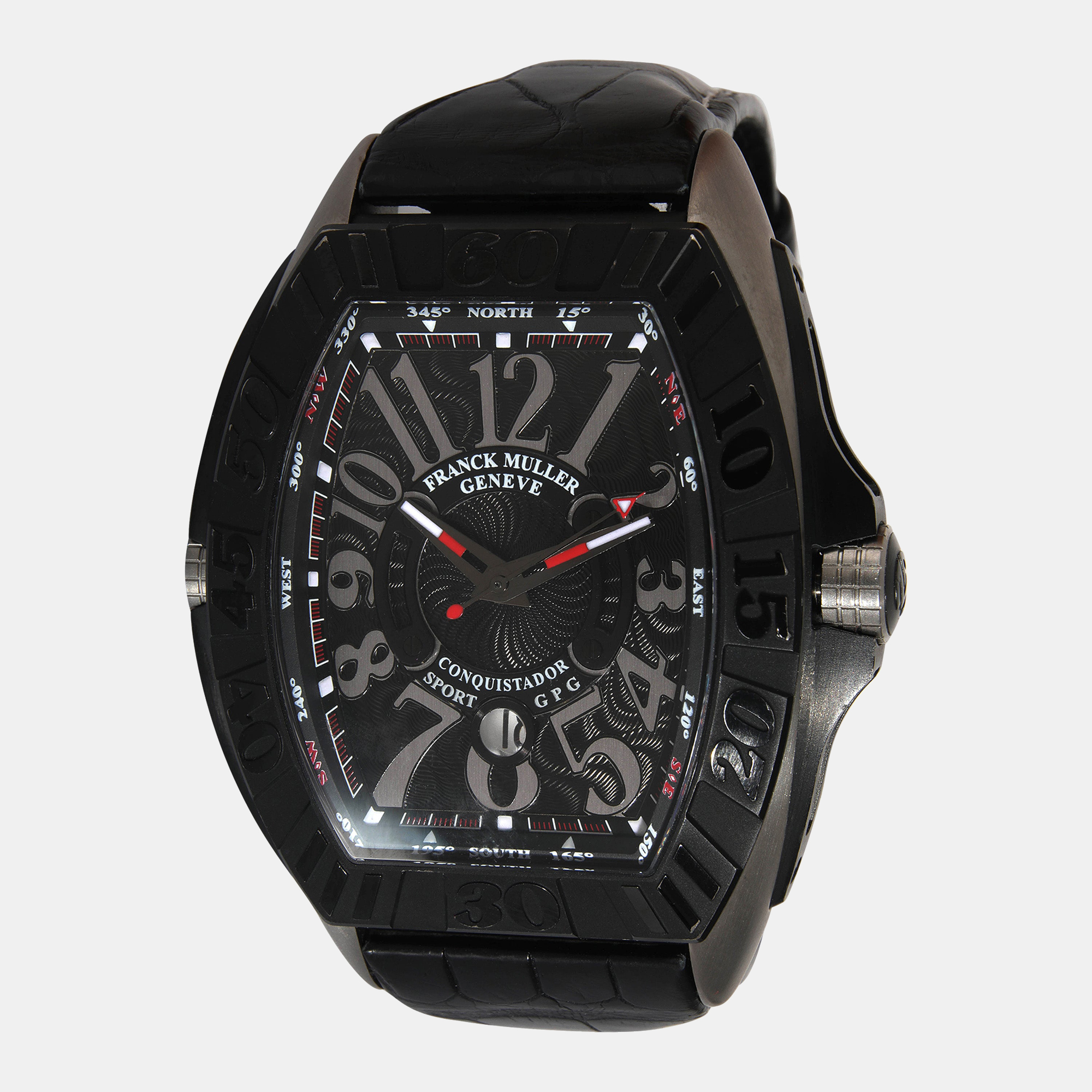 Franck Muller Black Titanium Conquistador Sport GPG 9900 SC DT GPG Men's Wristwatch 48 Mm