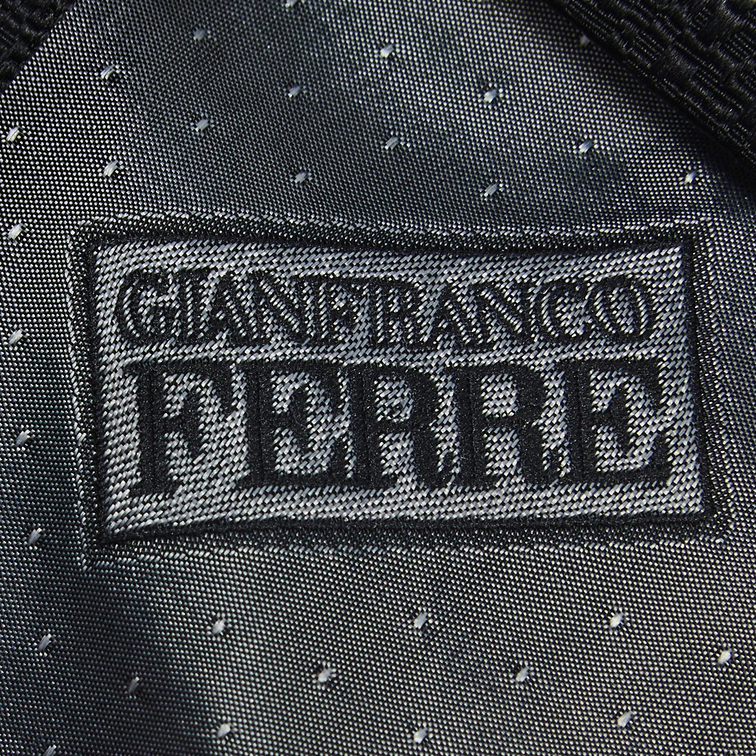 Gianfranco Ferre Black Patterned Silk Tie